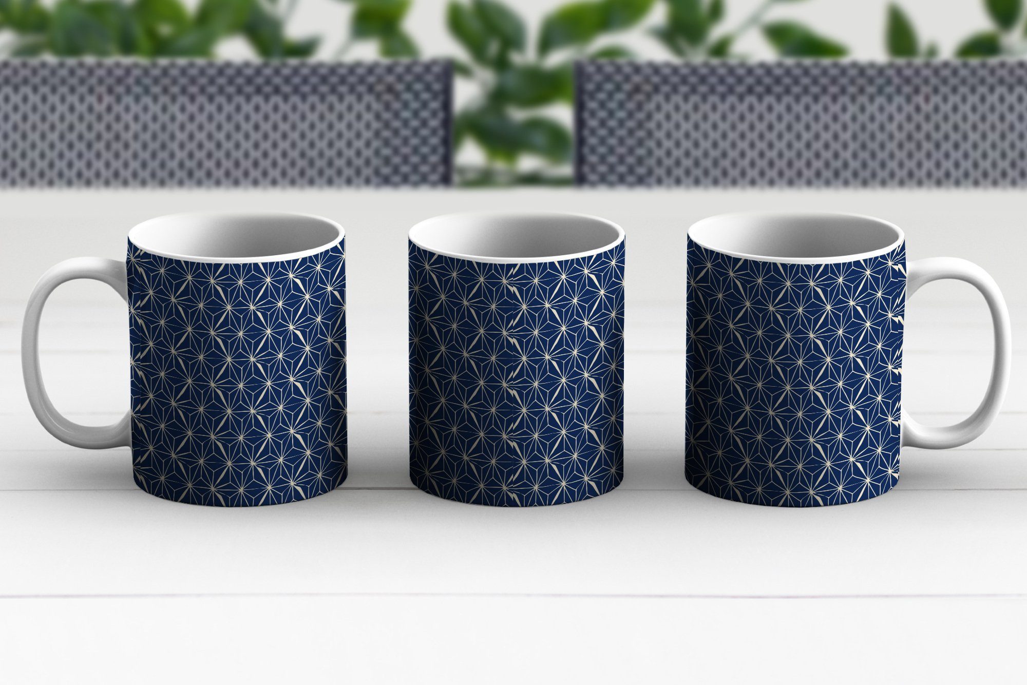 Muster Becher, - Geschenk Kaffeetassen, Japanisch, Tasse MuchoWow Formen - Teetasse, Teetasse, Keramik,
