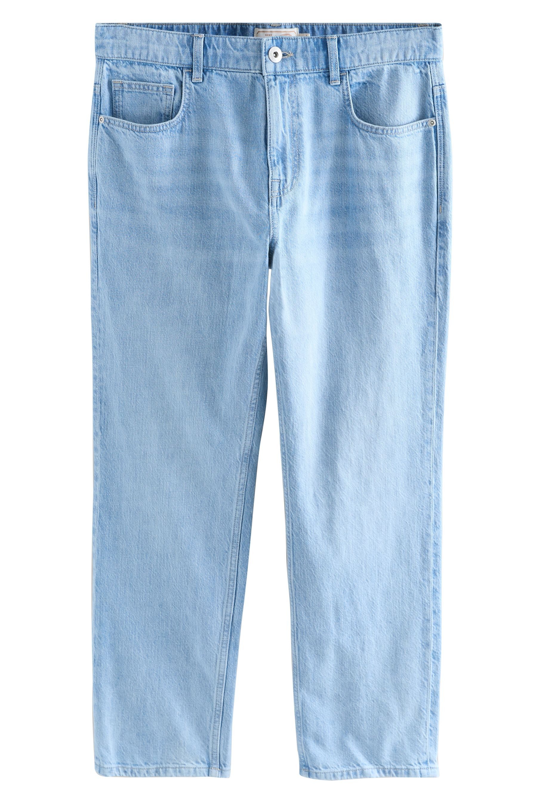 Next Straight-Jeans Signature Hose Baumwolle und Leinen – Straight Fit (1-t günstig online kaufen