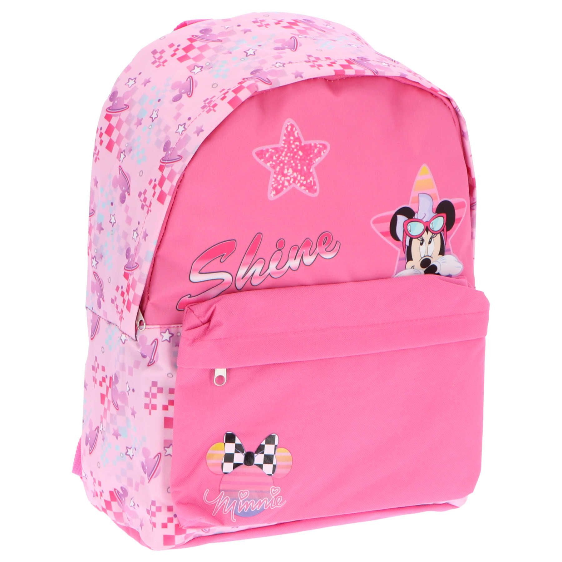 Disney Minnie Mouse Rucksack Rucksack mit Fächern Praktische Tasche für Schule und Freizeit