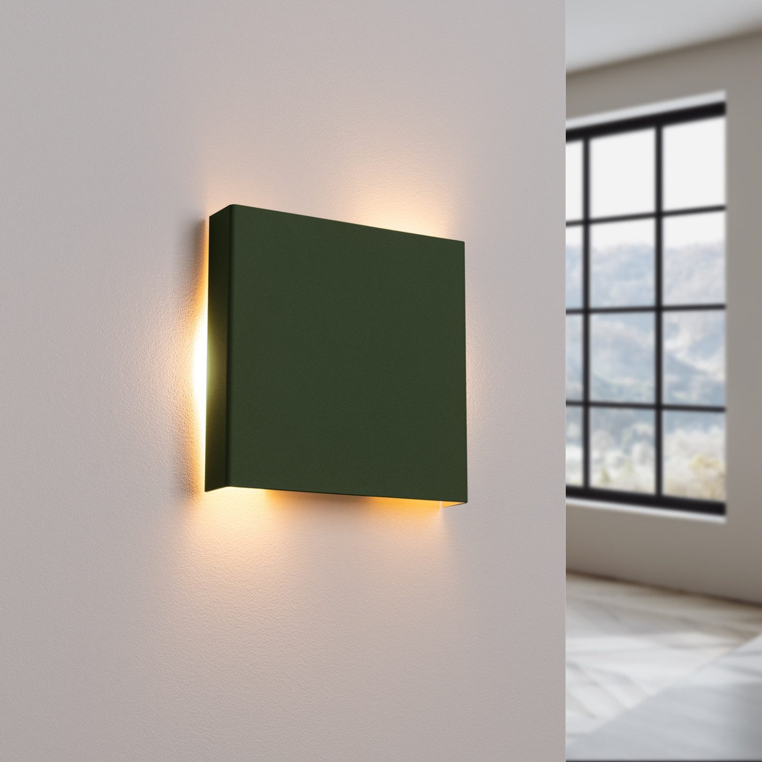 SOLLUX lighting Wandleuchte Wandleuchte VANTA olivgrün, Nicht enthalten