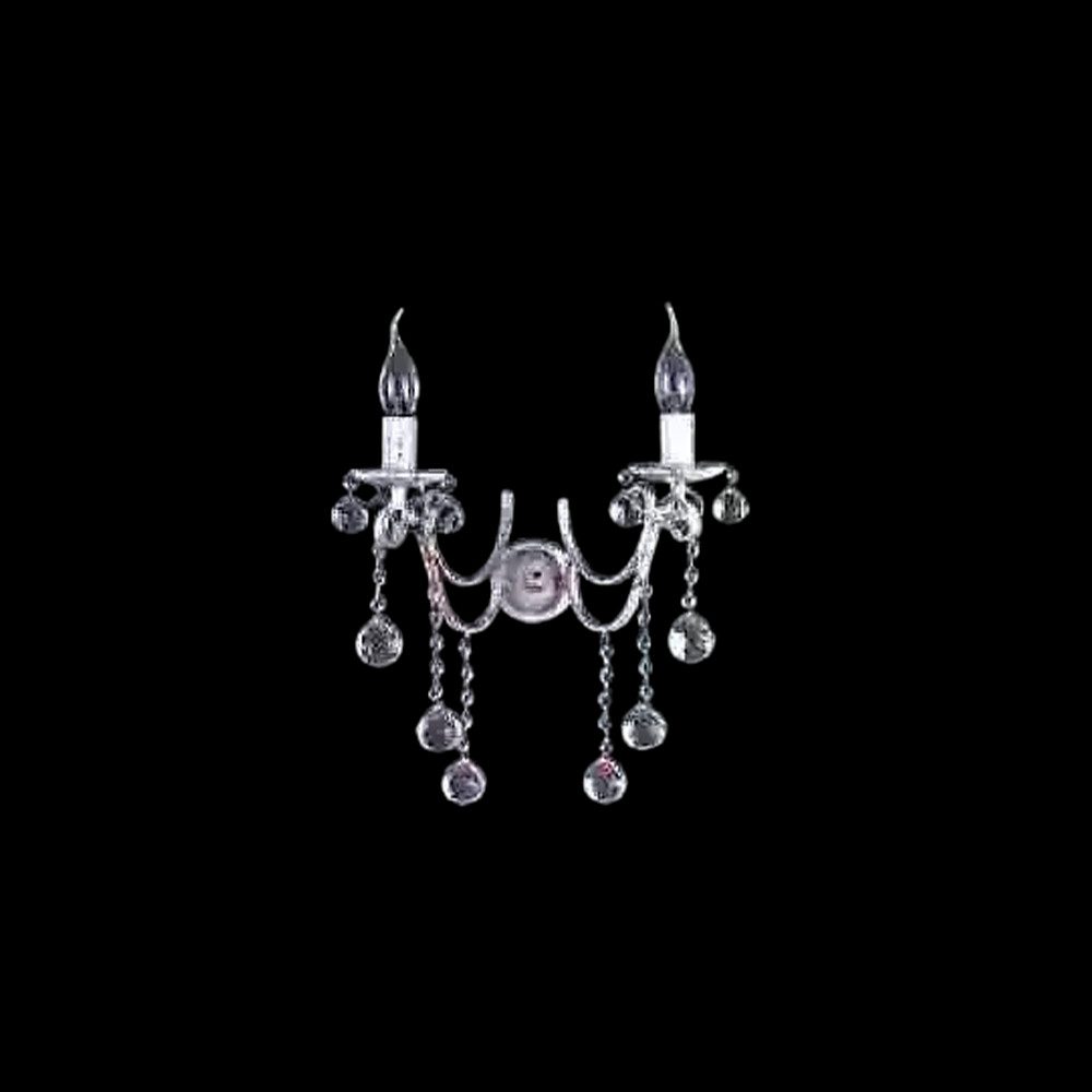 Xlmoebel Wandleuchte Kristall Wandleuchte in Silber mit eleganter Ästhetik, Keine Funktionen, Hergestellt in Europa