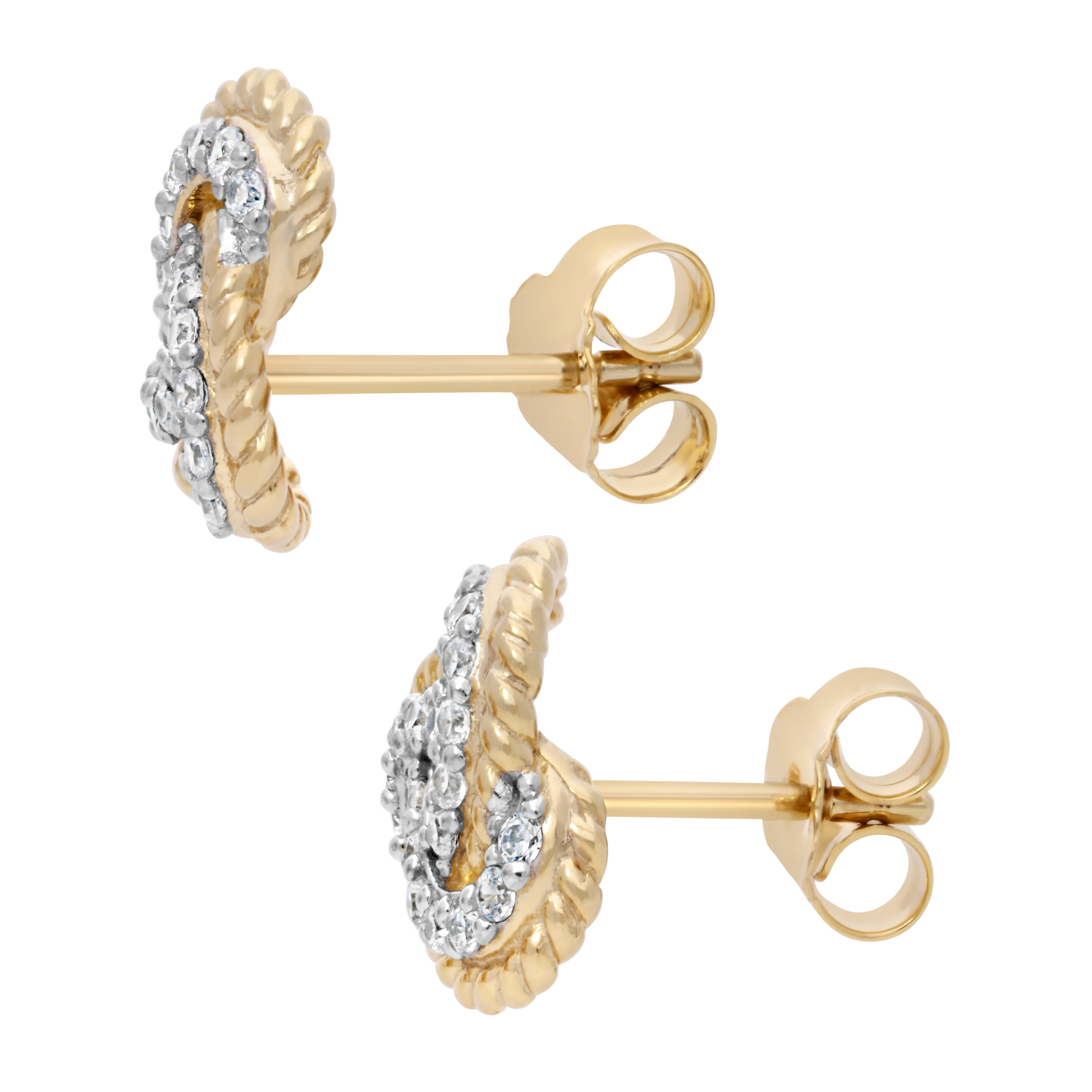 Firetti Paar Ohrstecker Schmuck Geschenk Silber 925 Ohrschmuck Ohrringe Knoten, mit Zirkonia (synth)