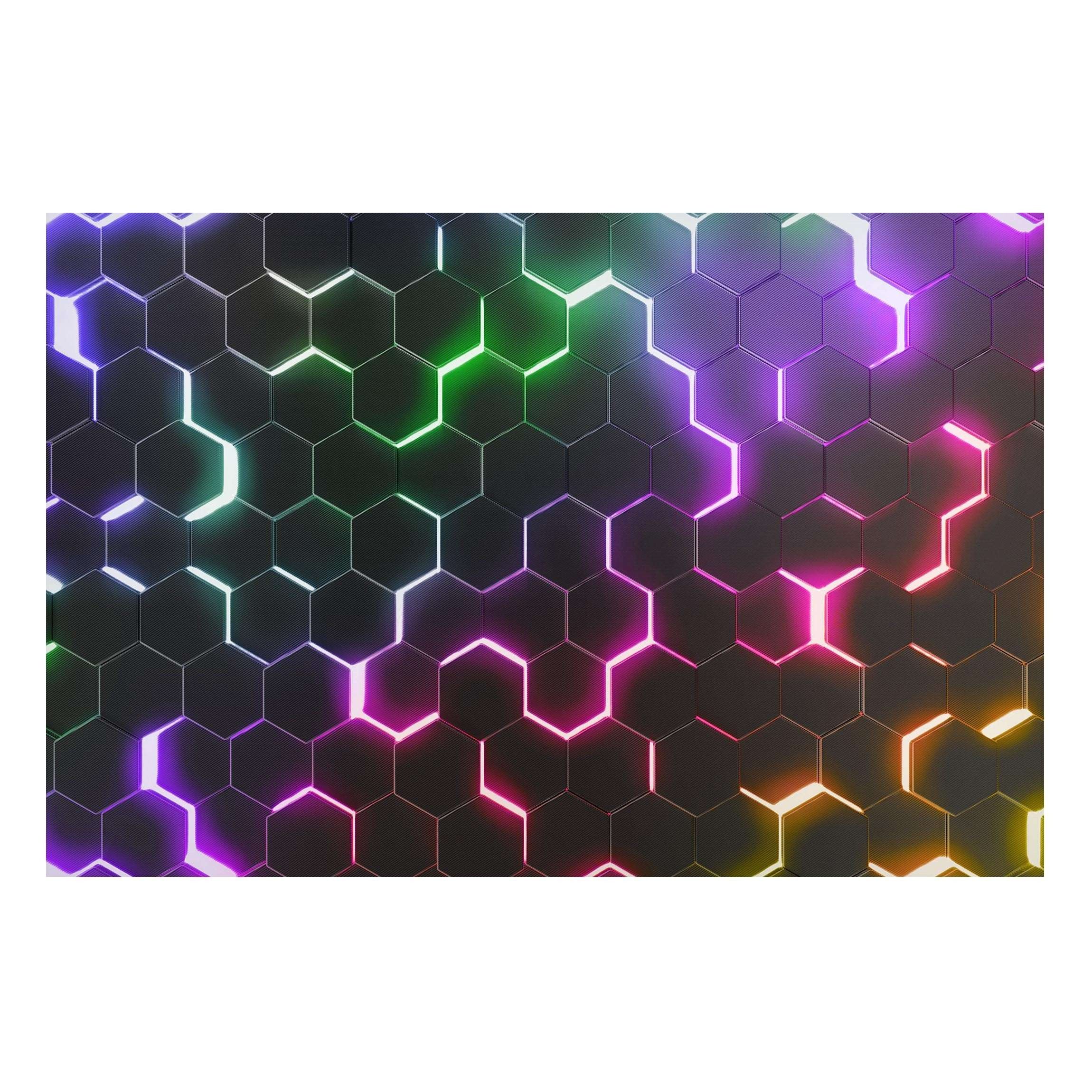 Bilderdepot24 Magnettafel Küche schwarz Strukturierte Hexagone günstig online kaufen