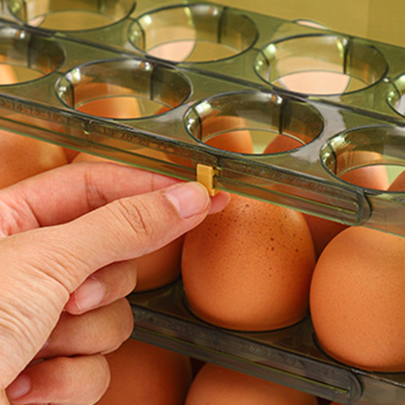 Rutaqian Eierbecher Eierbehälter, kleine Aufbewahrungsbox Schicht Eier, / 20 für Dreifache Eier Kunststoff aus 30 Geeignet 20/30 für