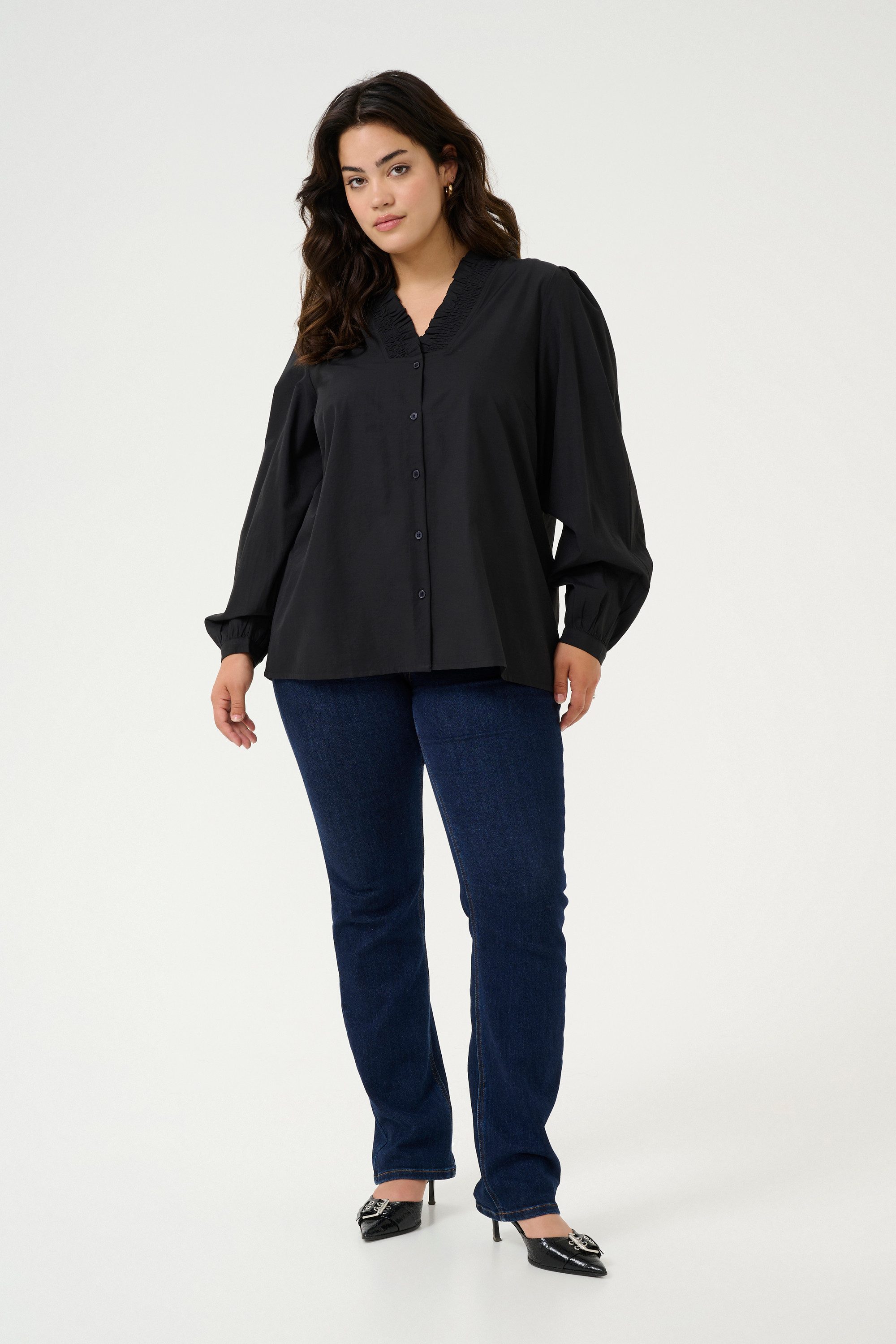 Langarmbluse Langarm-Bluse KCmai