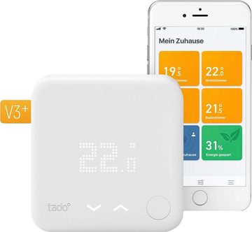 Tado Heizkörperthermostat Starter Kit - Smartes Thermostat V3+ (Verkabelt) für Heizthermen