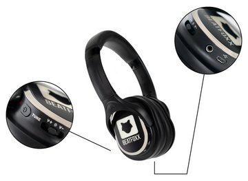 Beatfoxx SDH-340 Silent Disco V2 Set mit 16 Kopfhörern & 1 Ladegerät Funk-Kopfhörer (Wireless Stereo Kopfhörer für Silent Disco-Anwendungen, UHF-Technik, 3 empfangbare Kanäle)