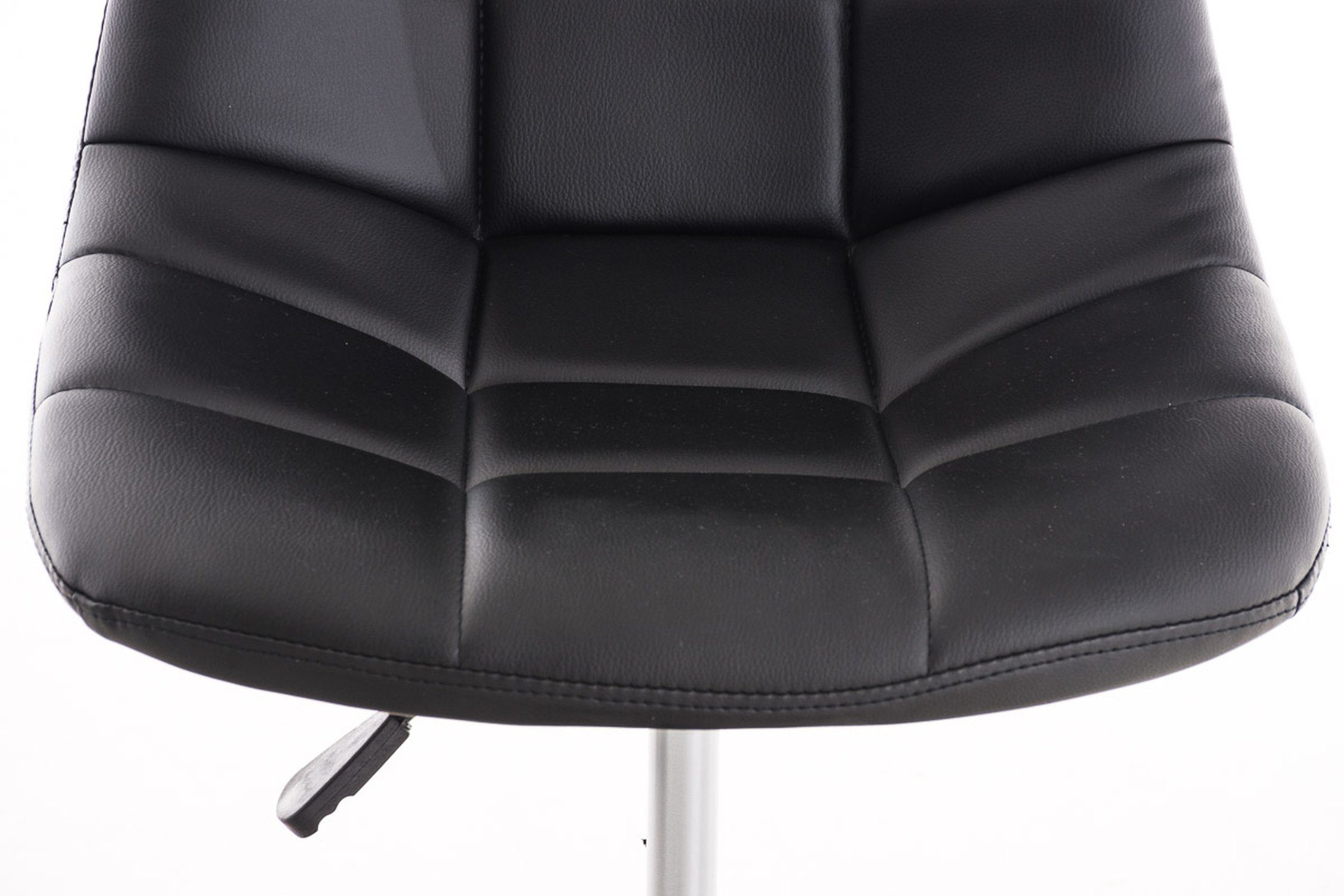 (Schreibtischstuhl, bequemer drehbar Emily 360° TPFLiving chrom Kunstleder Drehstuhl, Chefsessel, - Sitzfläche: Metall mit höhenverstellbar und Rückenlehne - Bürostuhl Konferenzstuhl), Gestell: schwarz