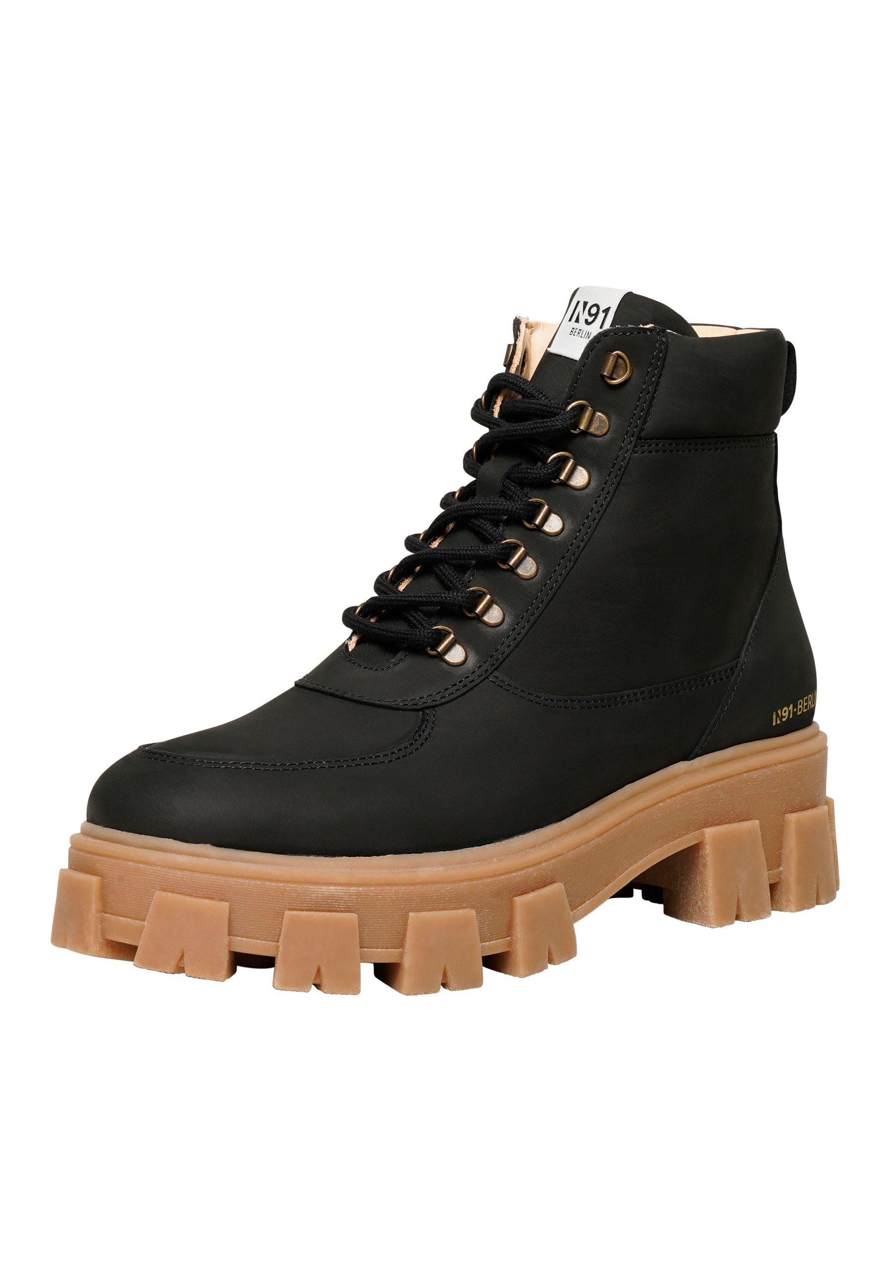 N91 Style Choice HI Businessschuh Schnürboots Damen Schnürboots Leder handgefertigt, Hikingboots