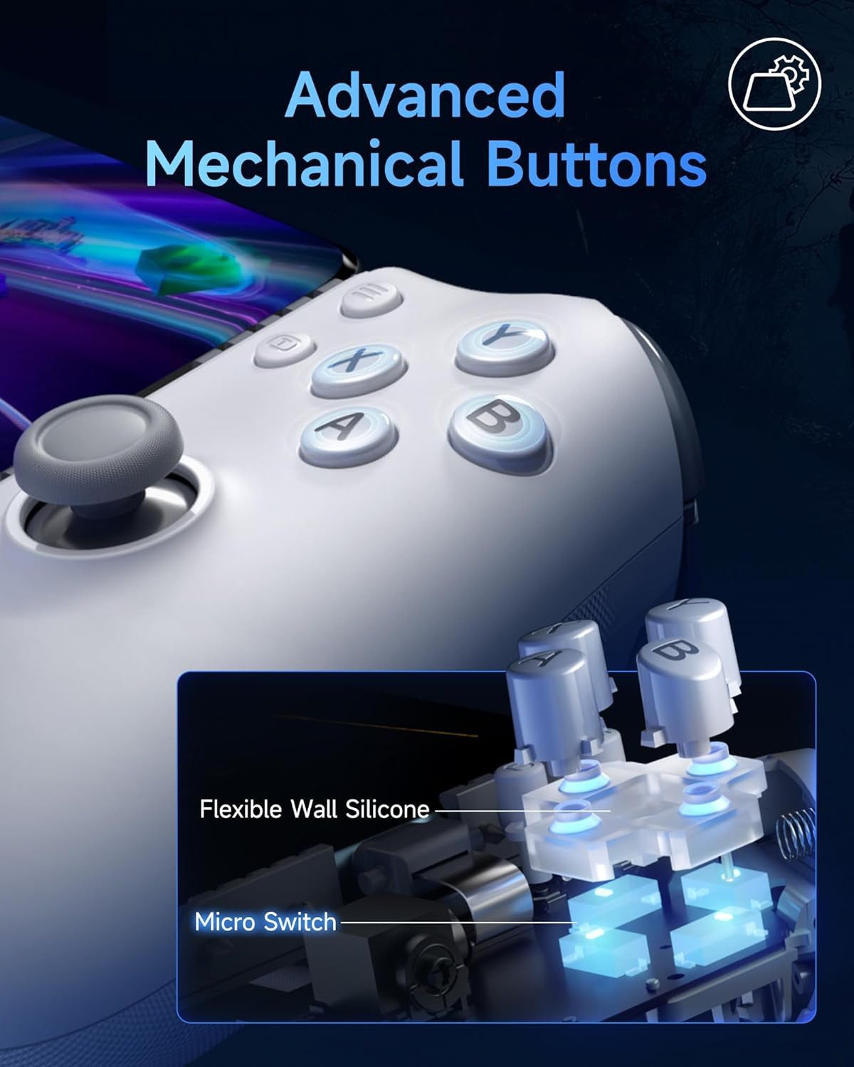 EasySMX M15 Handy Controller Android, Smartphone Controller weiß Controller-Modul