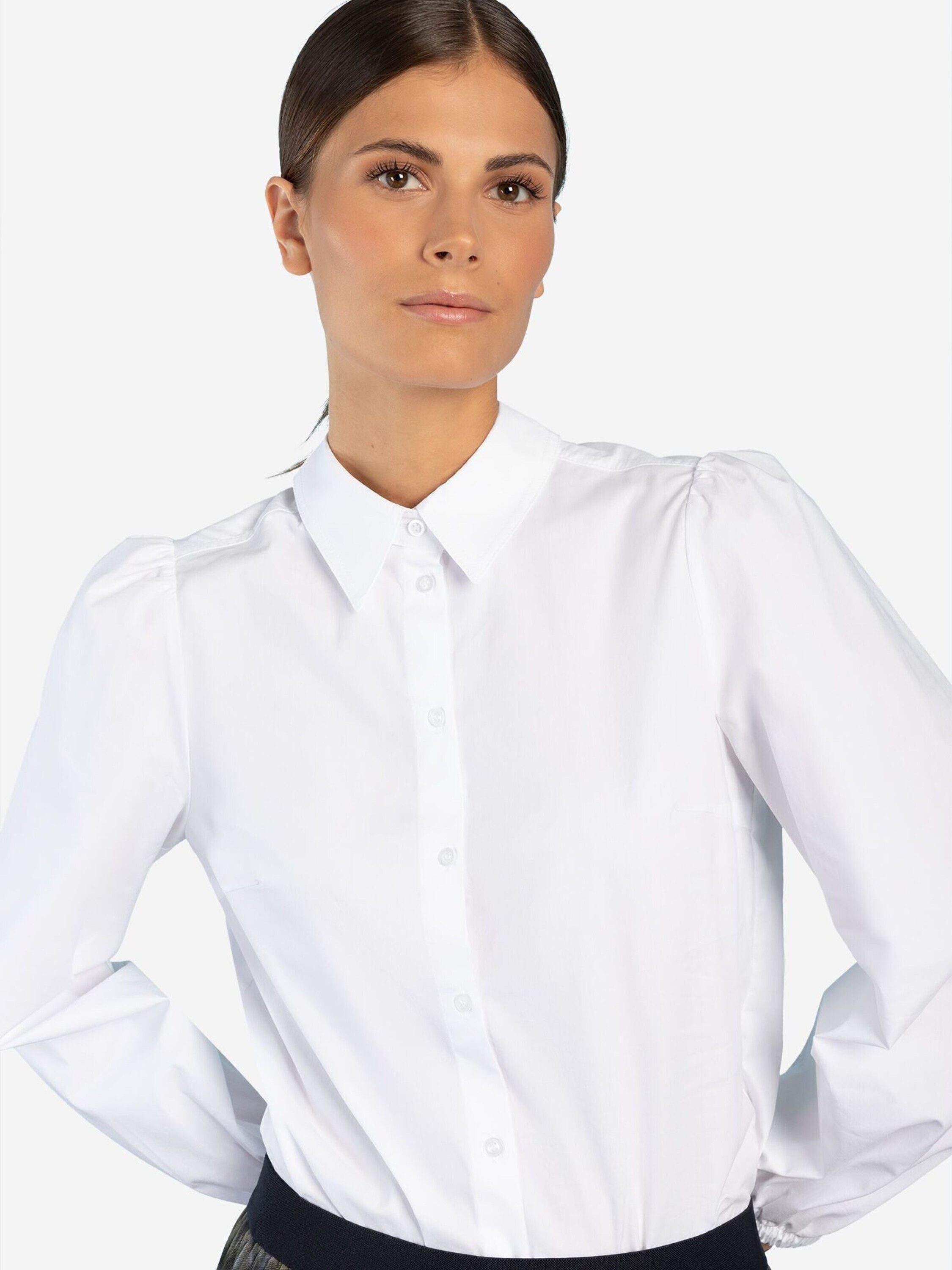 MORE&MORE Langarmbluse (1-tlg) Drapiert/gerafft