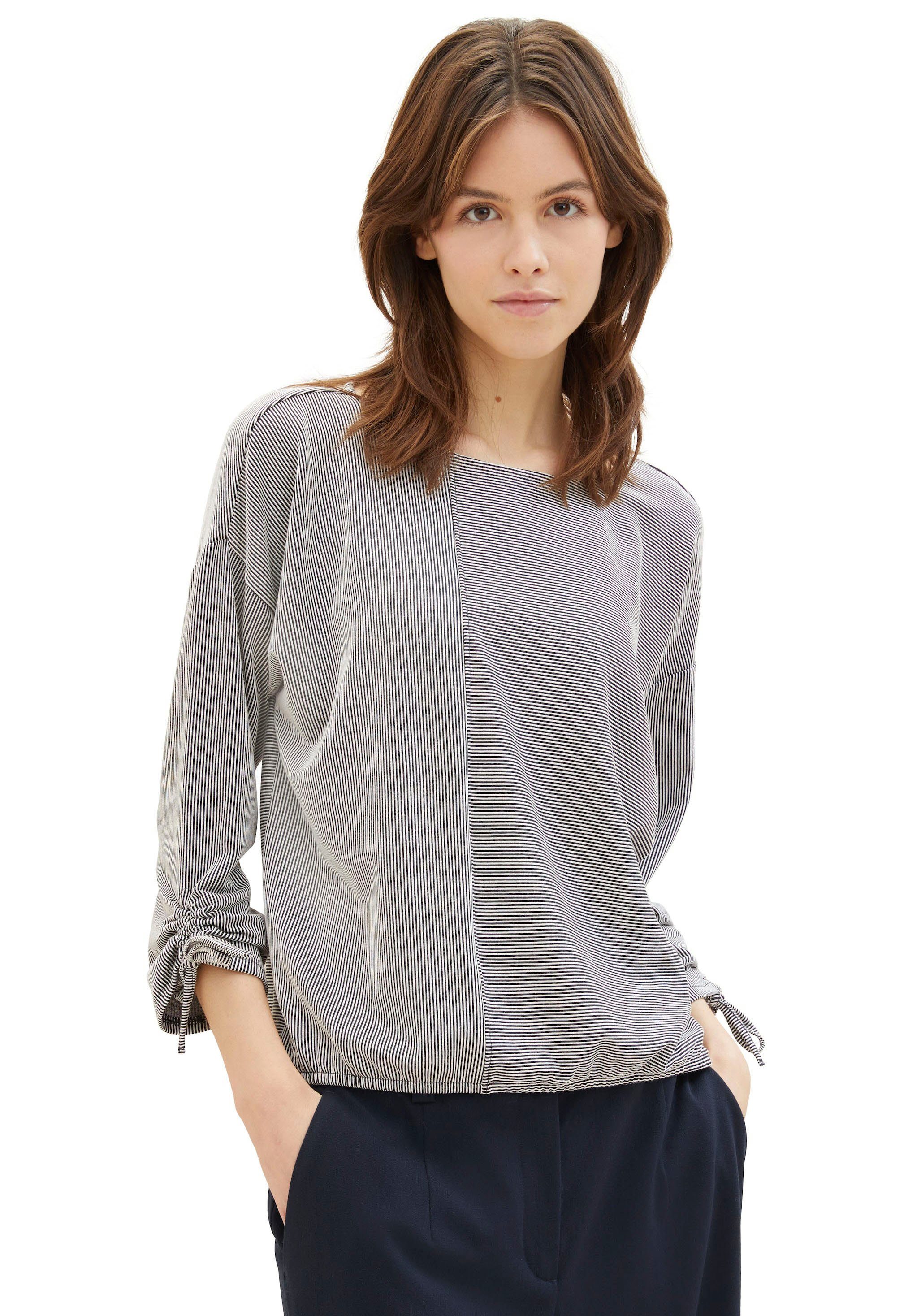TOM TAILOR Denim 3/4-Arm-Shirt in feiner günstig online kaufen