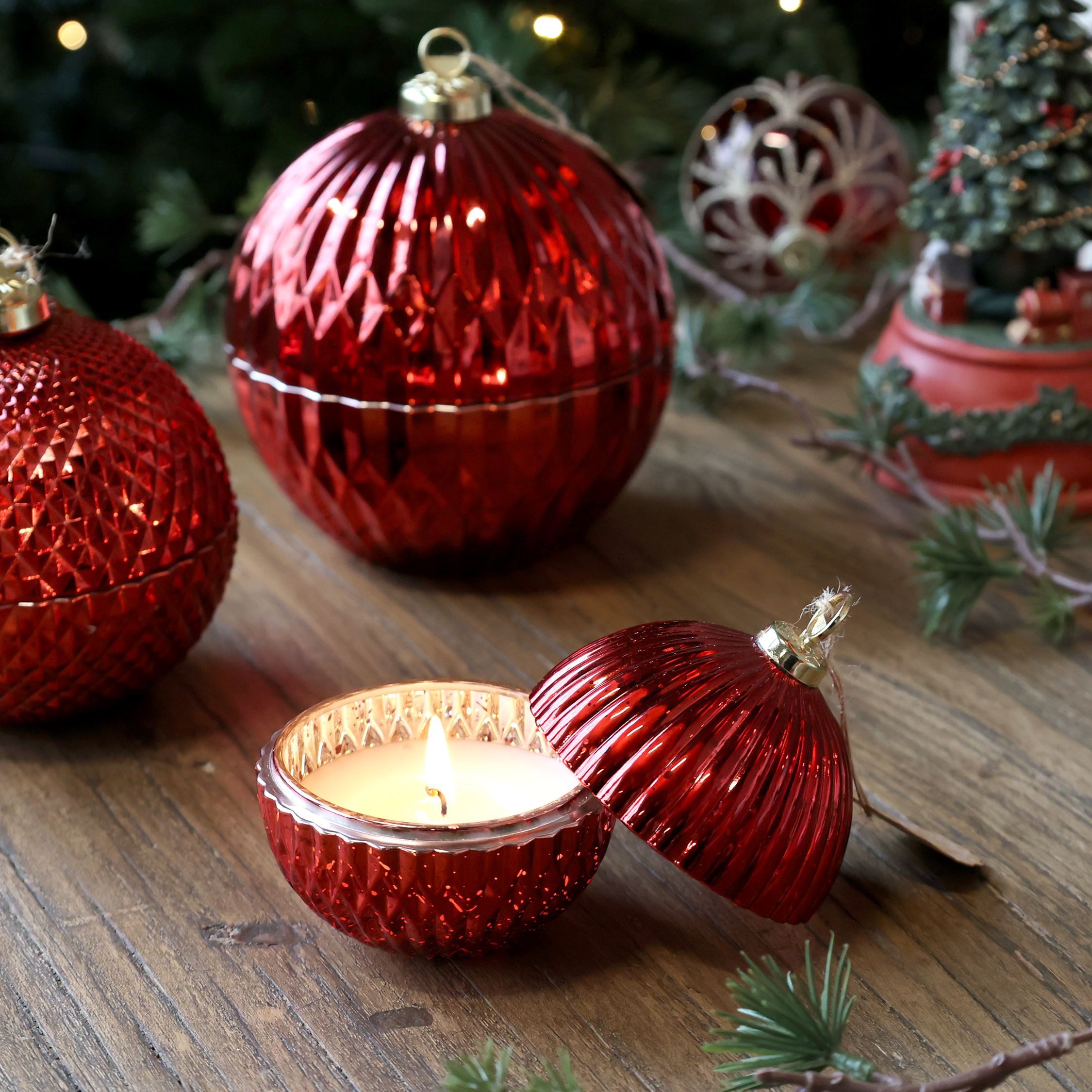 Chic Antique Adventskerze Kerze Weihnachtskugel mit günstig online kaufen