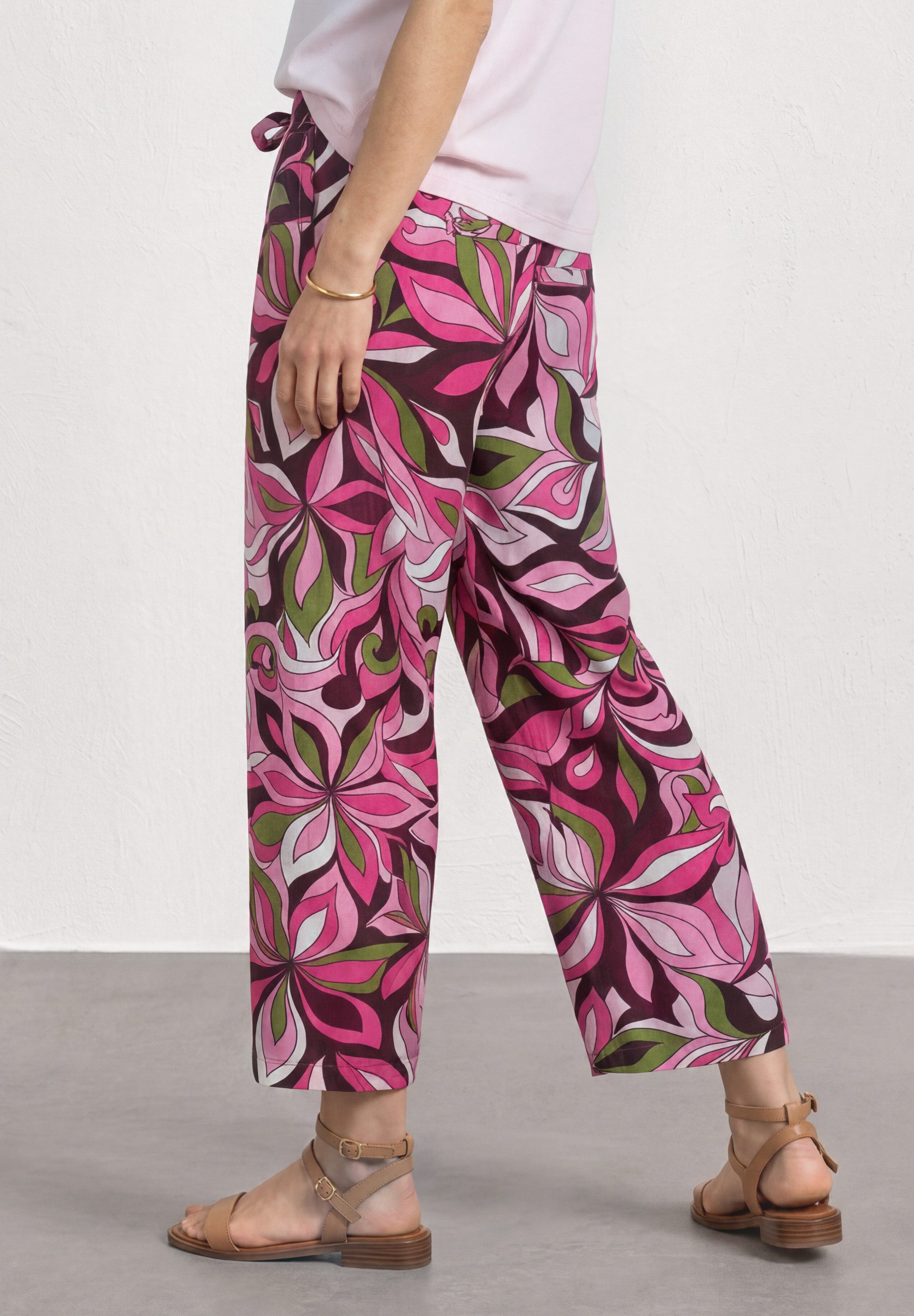 STREET ONE Stoffhose mit allover Print