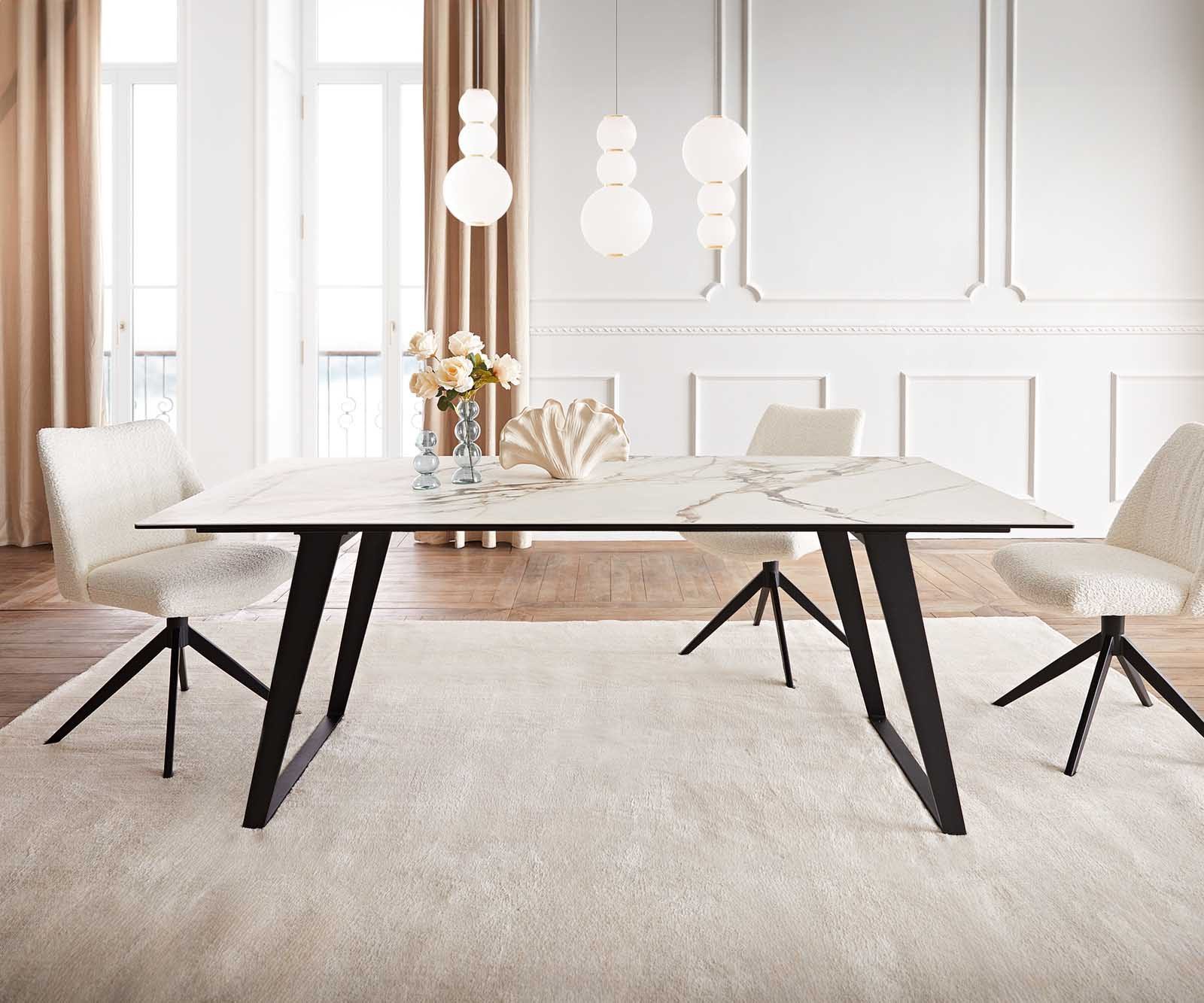 DELIFE Esstisch Edge, Keramik Calacatta Luxe günstig online kaufen