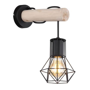 etc-shop Wandleuchte, Leuchtmittel nicht inklusive, Wandleuchte Wandlampe Schlafzimmerleuchte, Holzlampe im