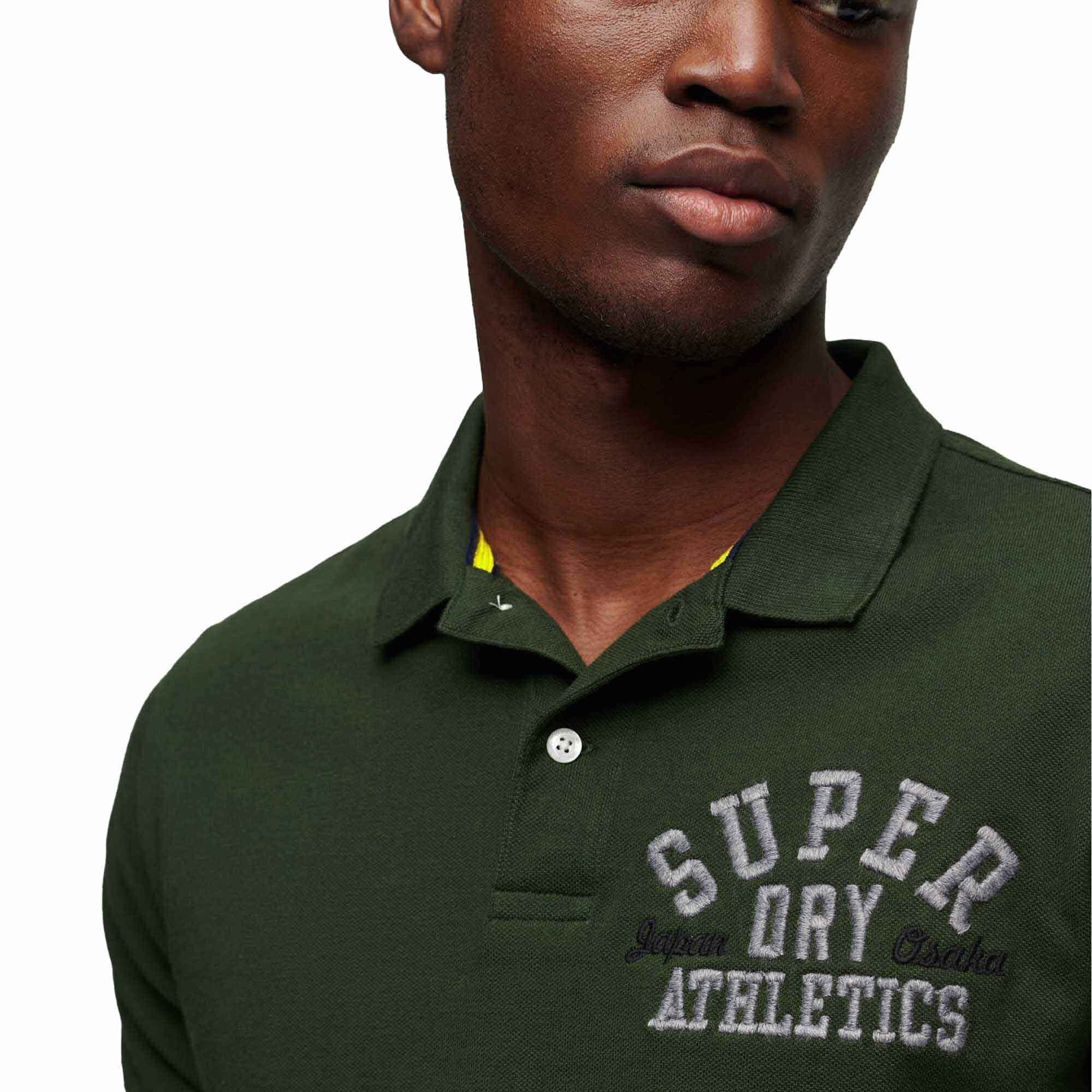 Superdry Superstate, Grün Poloshirt Kurzarm - Herren Vintage Poloshirt