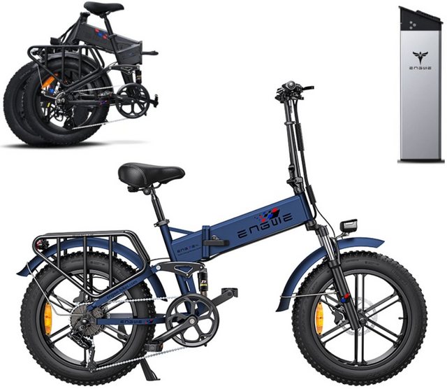 REDOM E-Bike E-Fahrrad Elektrofahrrad Elektro Fahrrad E Bike EBike 20 Zoll klappbar, 8 Gang, Kettenschaltung, Heckmotor, (ohne Straßenzulassung, Mountainbike, E-Mountainbike, 48V 16Ah, Hinterradmotor, 250W Bürstenloser Motor, mit 8-Gang-Kettenschaltung), 25km/h Reichweite 60 km Fahrrad mit Batterie Federgabel Mittelfederung