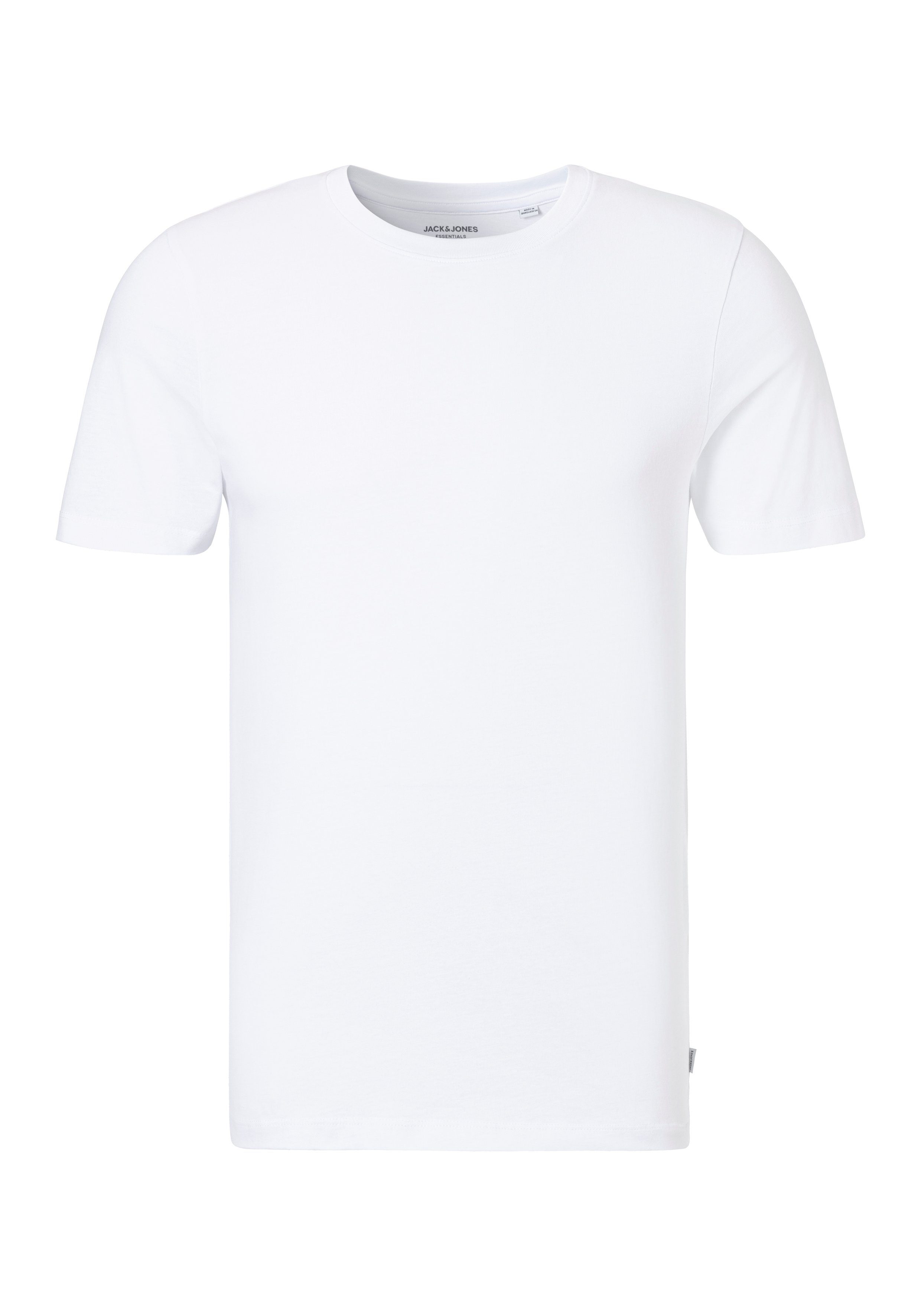 T-Shirt JACBASIC mit Rippbündchen und angenehmem Tragekomfort