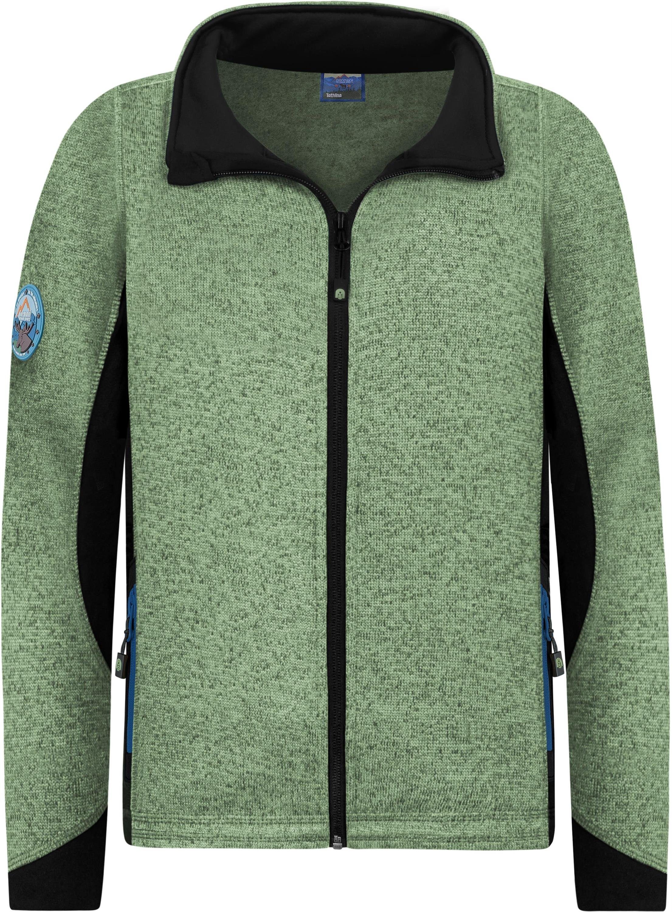 normani Windbreaker Kinder Strickjacke Tathlina Fleecejacke Übergangsjacke für Junge und Mädchen - warme Outdoorjacke