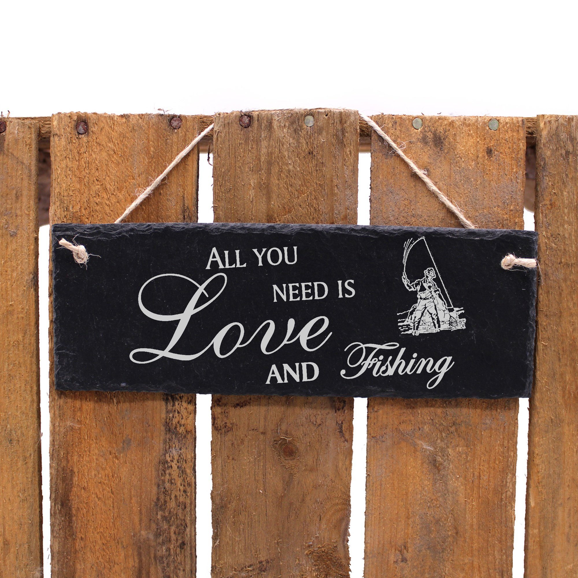 Dekolando need Fishing Hängedekoration you and Fischer 22x8cm All is Love