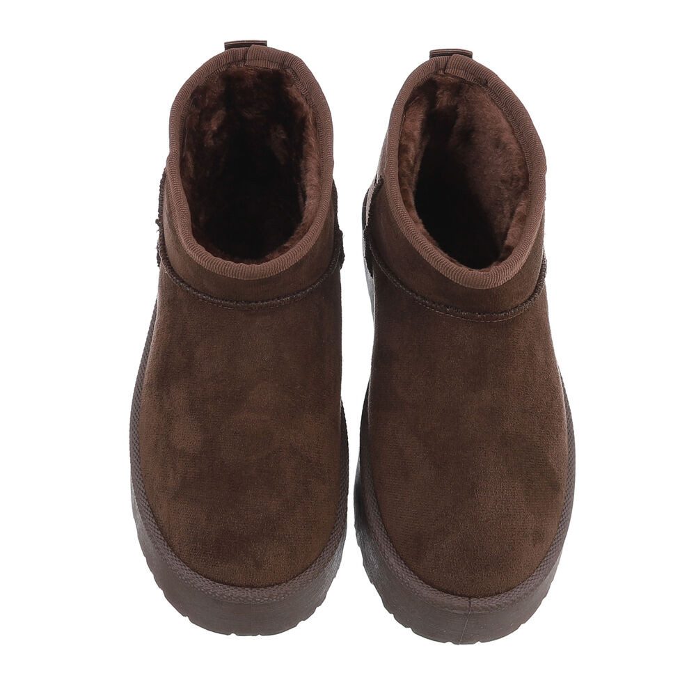 Ital-Design Kinder Snowboots Freizeit Stiefelette (87124599) Flach Stiefeletten in Braun