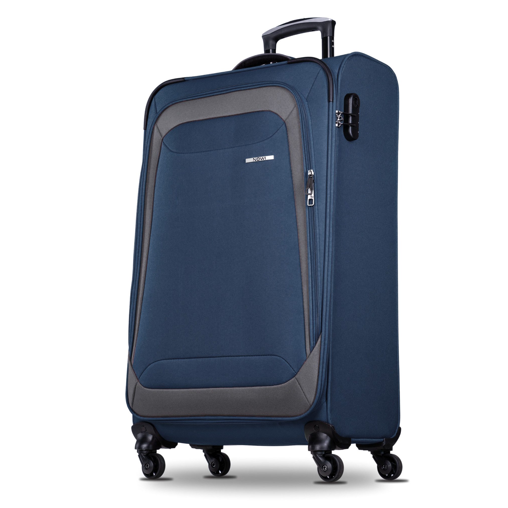 NOWI Trolley Koffer Weichschalenkoffer mit Rollen & Zahlenschloss - M-L-XL günstig online kaufen