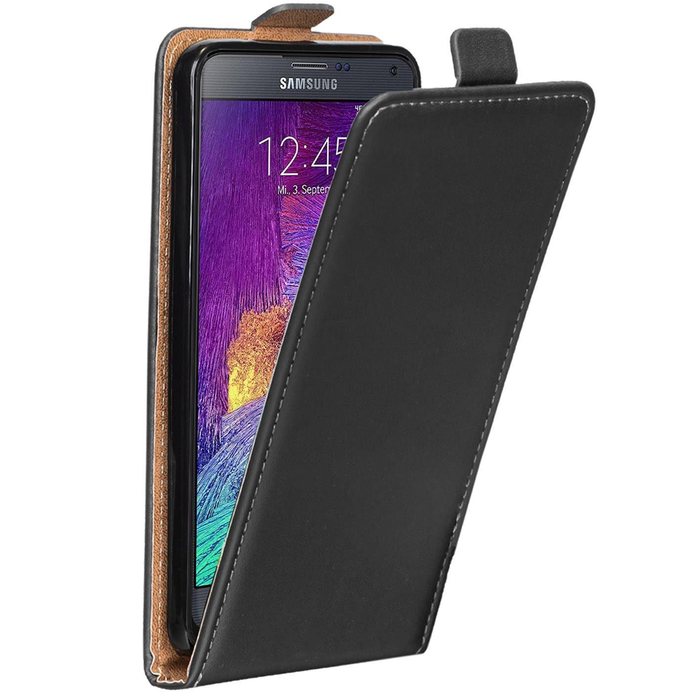 CoolGadget Handyhülle Flip Case Handyhülle für Samsung Galaxy Note 4 5,7 Zoll, Hülle Klapphülle Schutzhülle Flipstyle Cover Tasche