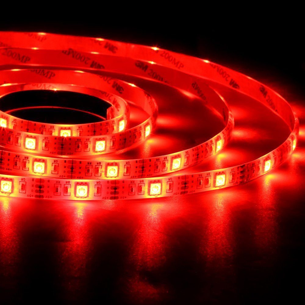 iscooter LED-Streifen LED Strip RGB, 5050 LED 60 Farben, Fernbedienung IR Tausend Stripe 1M