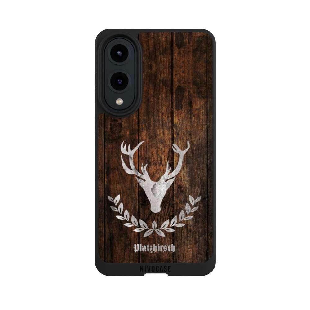 Handyhülle Hirsch Holzoptik Holz Platzhirsch