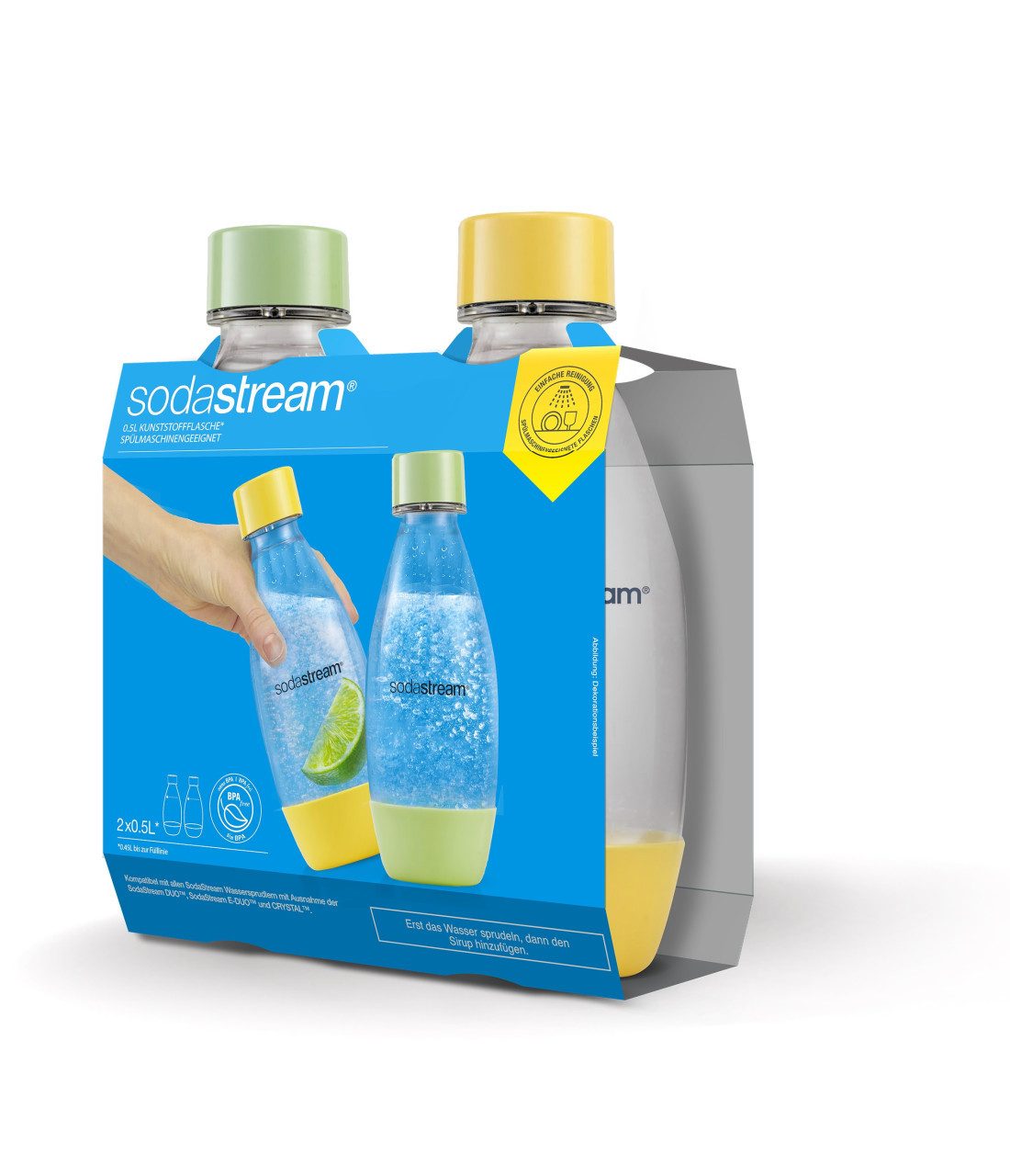 SodaStream Trinkflasche Sodastream Flasche Kunststoff 0,5 L Fuse DWS gelb