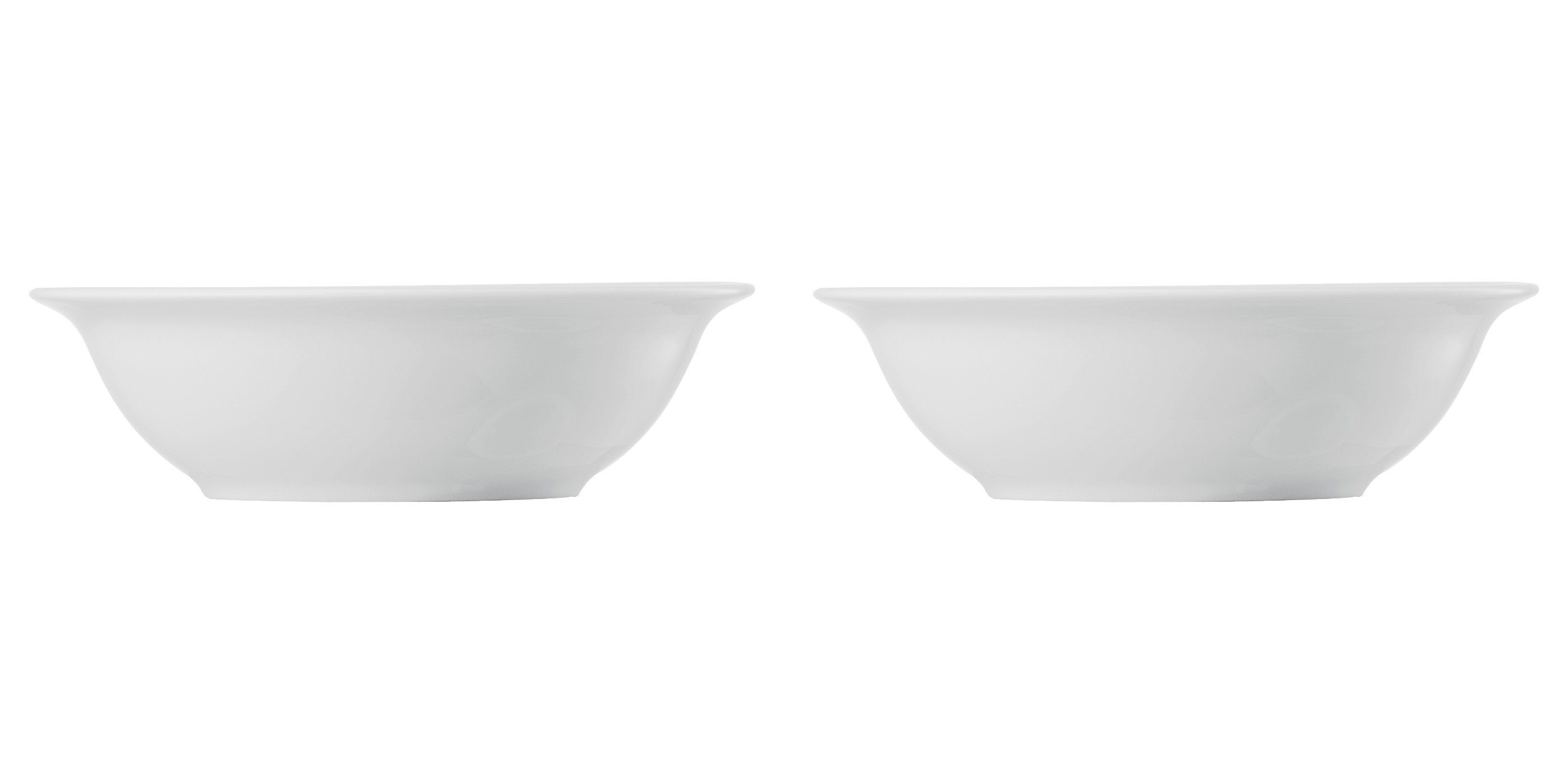 Thomas Porzellan Müslischale Bowl 17 cm - TREND Weiß - 2 Stück, Porzellan,  (Posten-Set, Mehrfach-Set, Postenartikel, 2-tlg), Porzellan,  spülmaschinenfest und mikrowellengeeignet