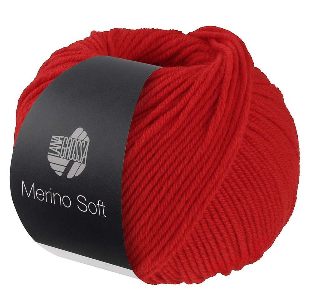 LANA GROSSA MERINO SOFT Wolle Häkelwolle, 125 m (Weiches Mischgarn aus Merinowolle und Mikrofaser), 50 g