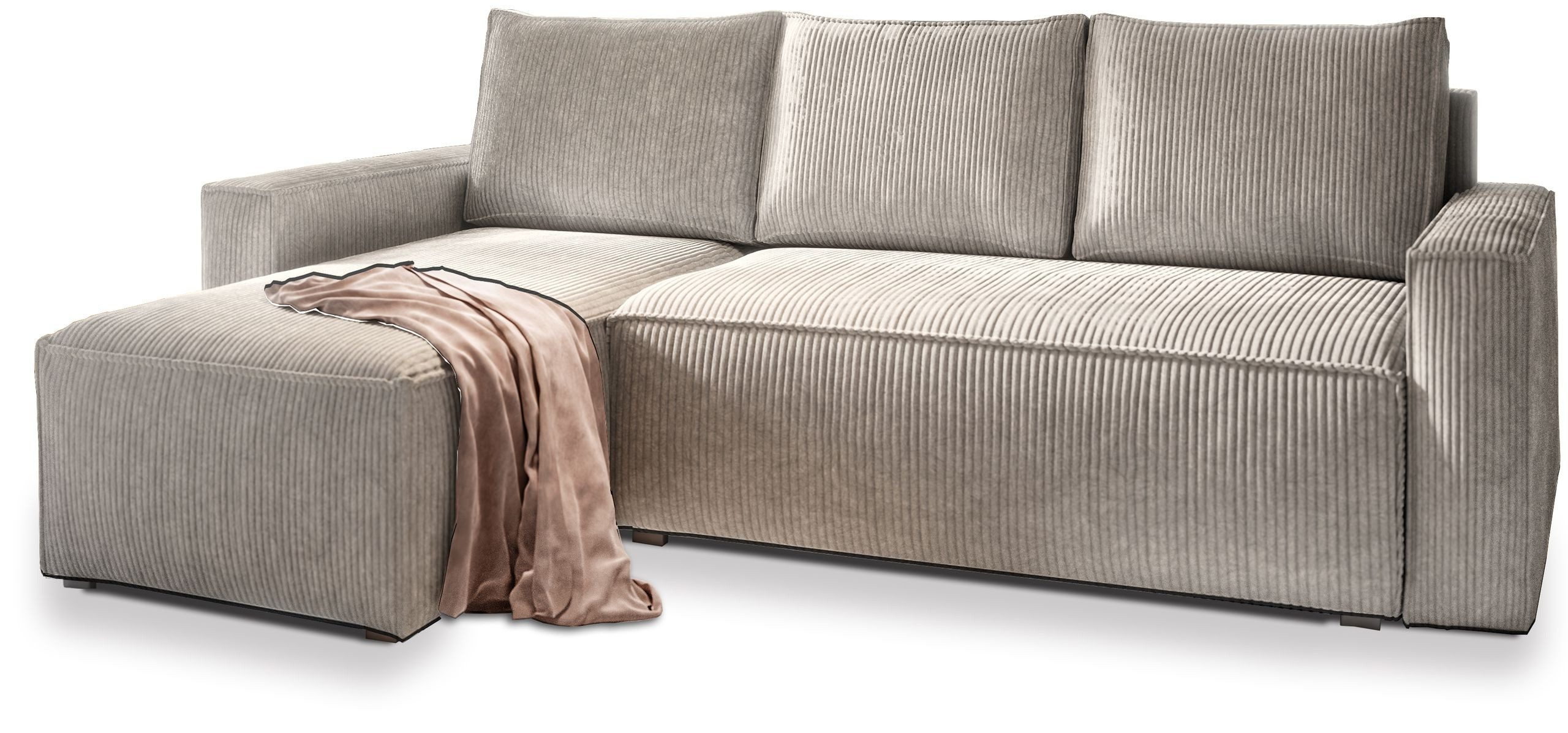 Masseno Ecksofa POTARO mit Schlaffunktion L-Form, Sofa mit Bettkasten günstig online kaufen