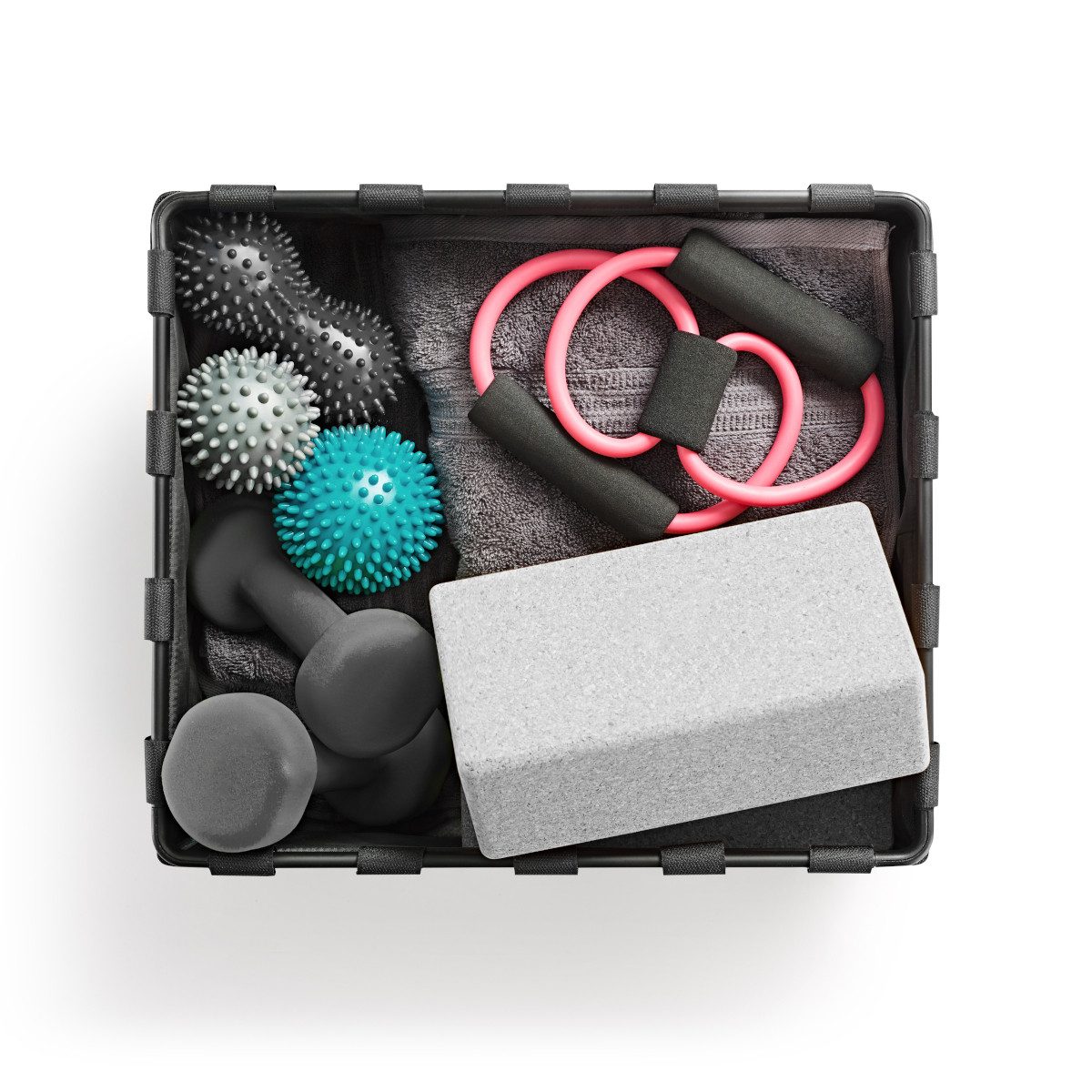 REISENTHEL® Aufbewahrungskorb framebox L frame rhombus light grey, framebox L