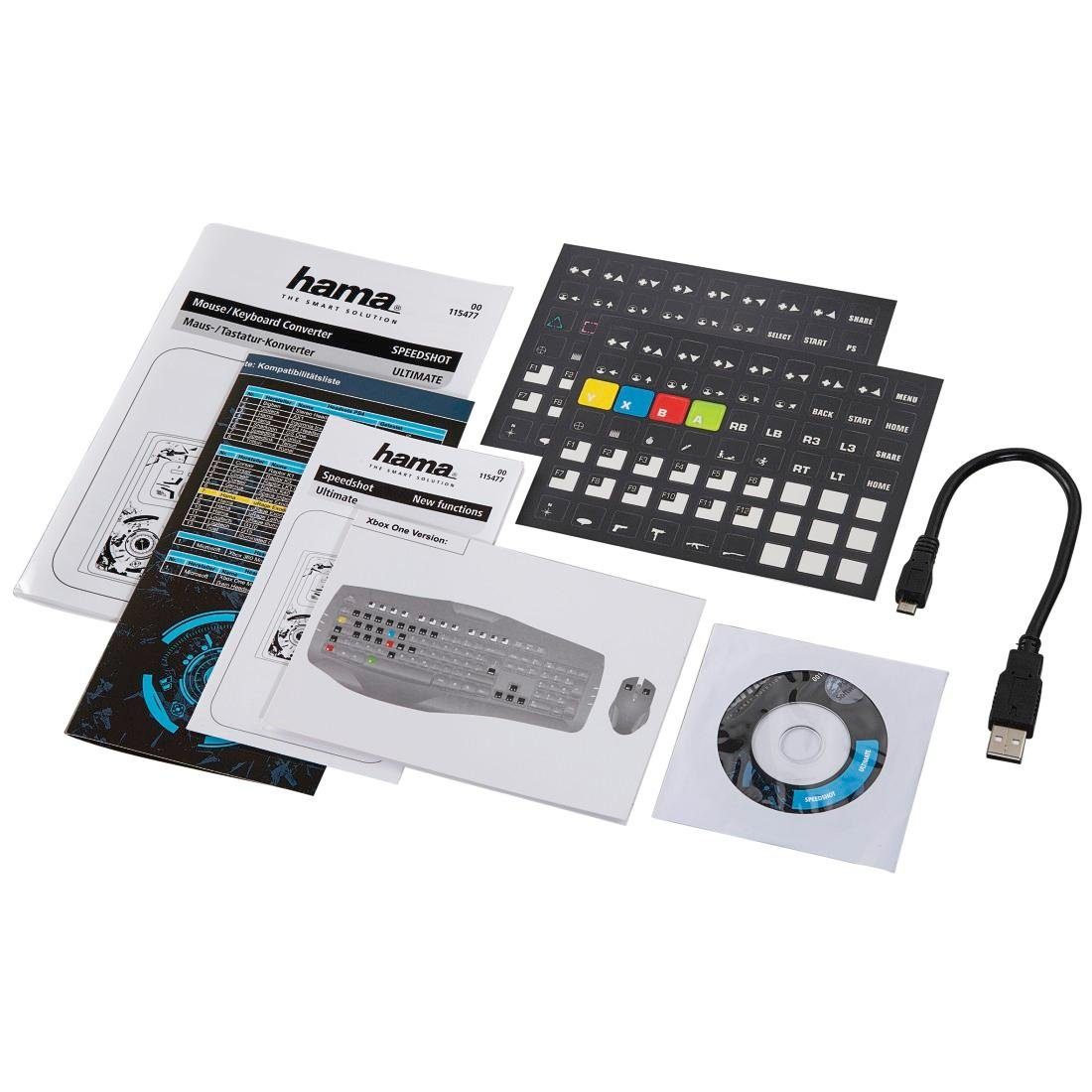 Hama Maus-/Tastatur-Konverter für PS4/PS3/Xbox One/Xbox360 Konverterkabel,  USB Typ A, USB Typ A