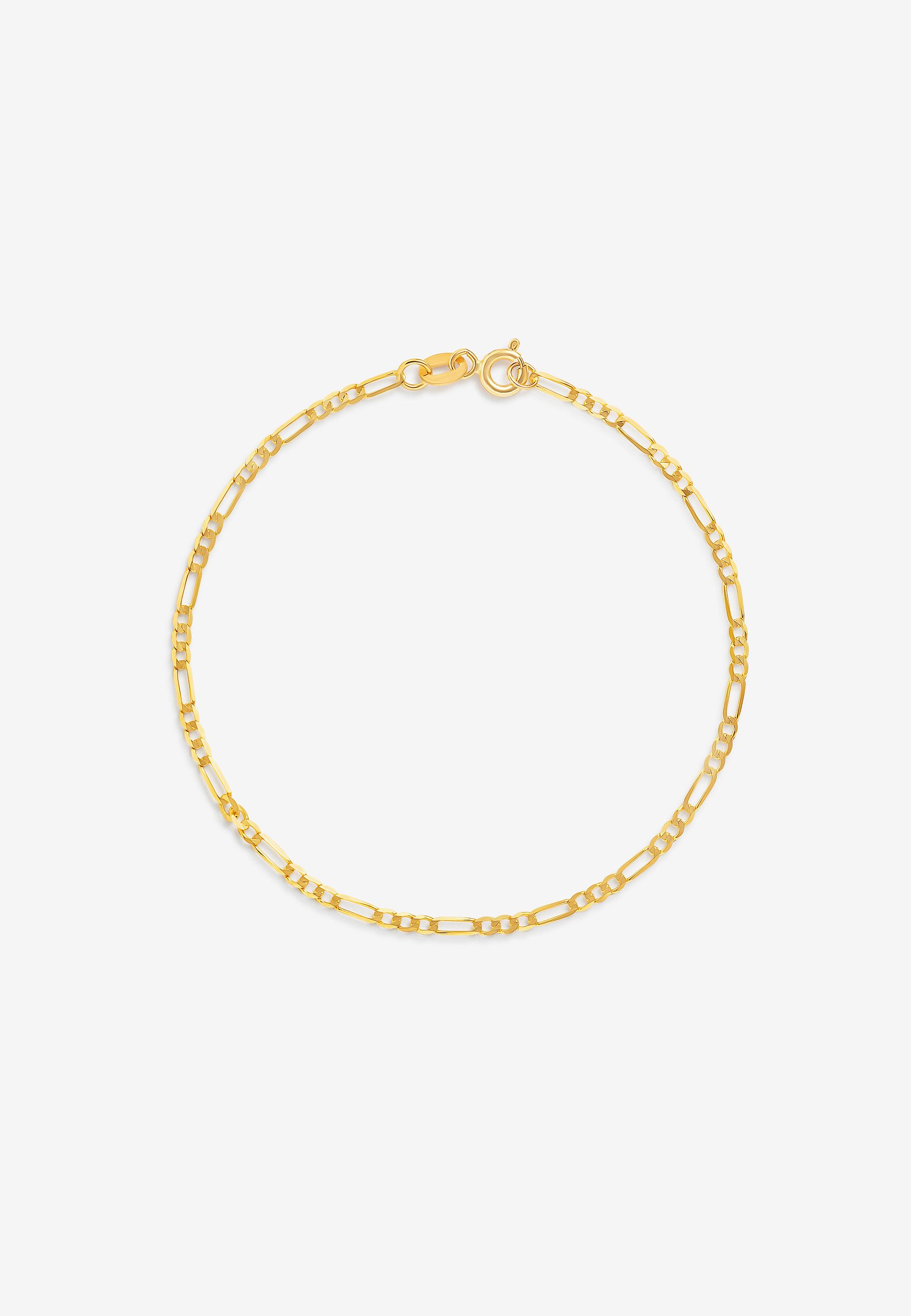 GOLDKLEIN Goldarmband 14 Karat Gold Figaro Stil 585 Echtgold 17cm-22cm, Bestpreisgarantie - Damen Herren mit Schmuckbox - Sale bis 31.12.2025