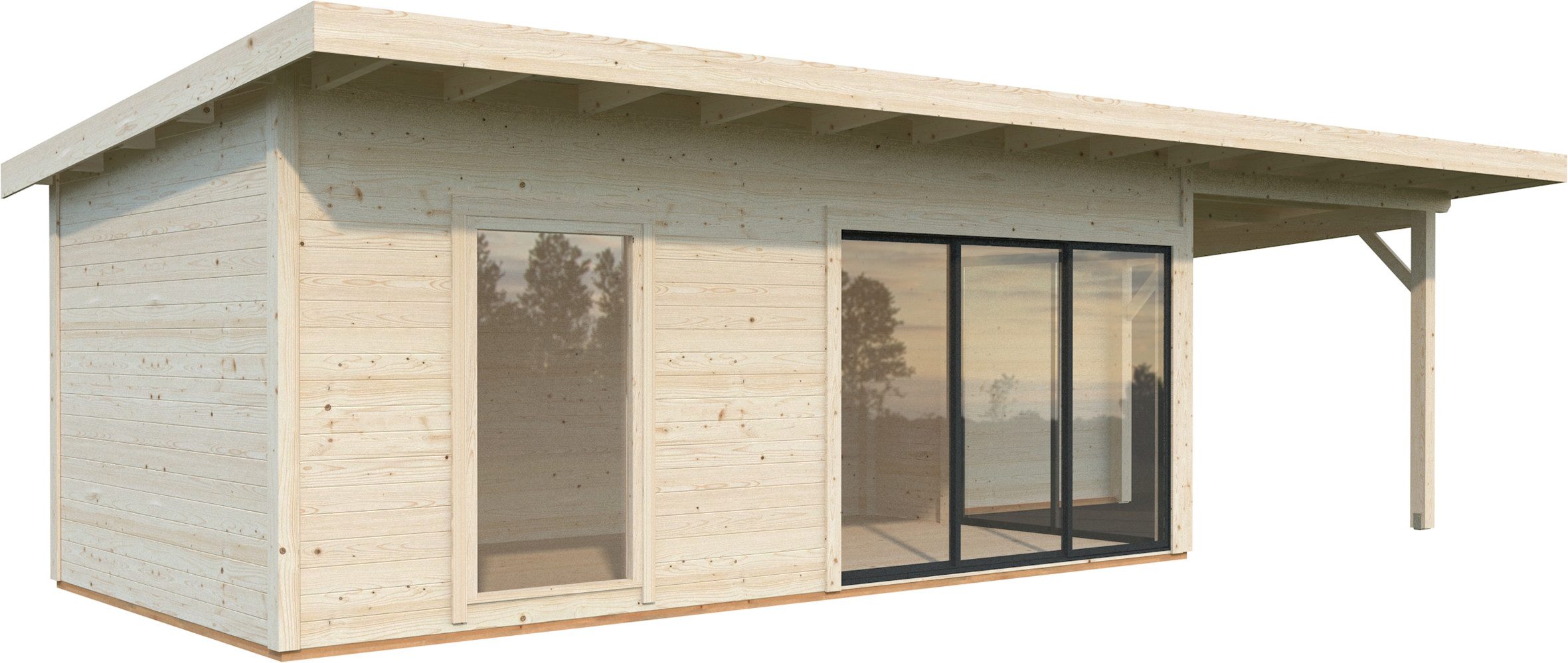 Palmako Gartenhaus Andrea 17,1+7,9 m², Slide, BxT: 920x402 cm