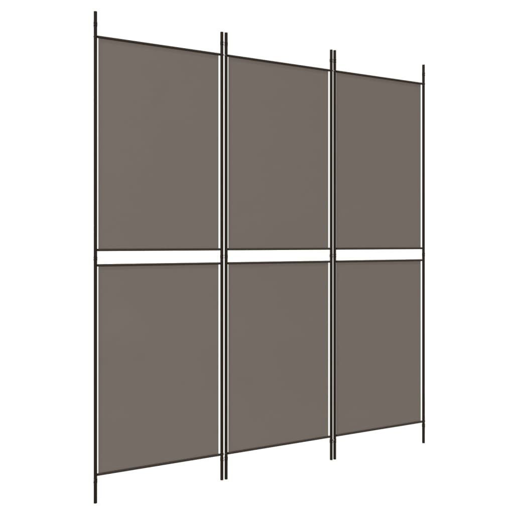 vidaXL Raumteiler 3-tlg. Paravent Anthrazit 150x220 cm Stoff, 1-tlg.