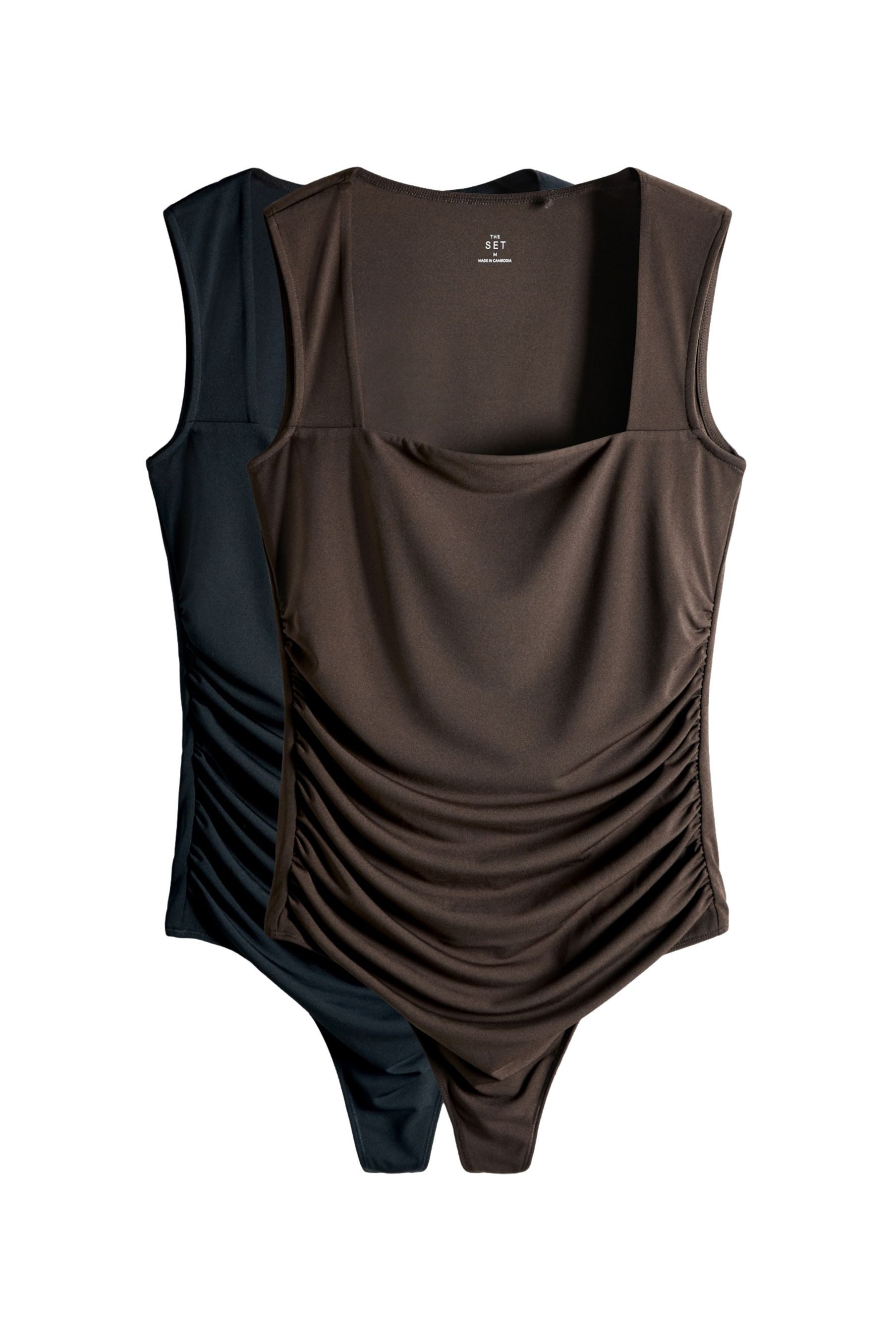 The Set Body The Set Bodys mit eckigem Ausschnitt, 2er-Pack (2-tlg)