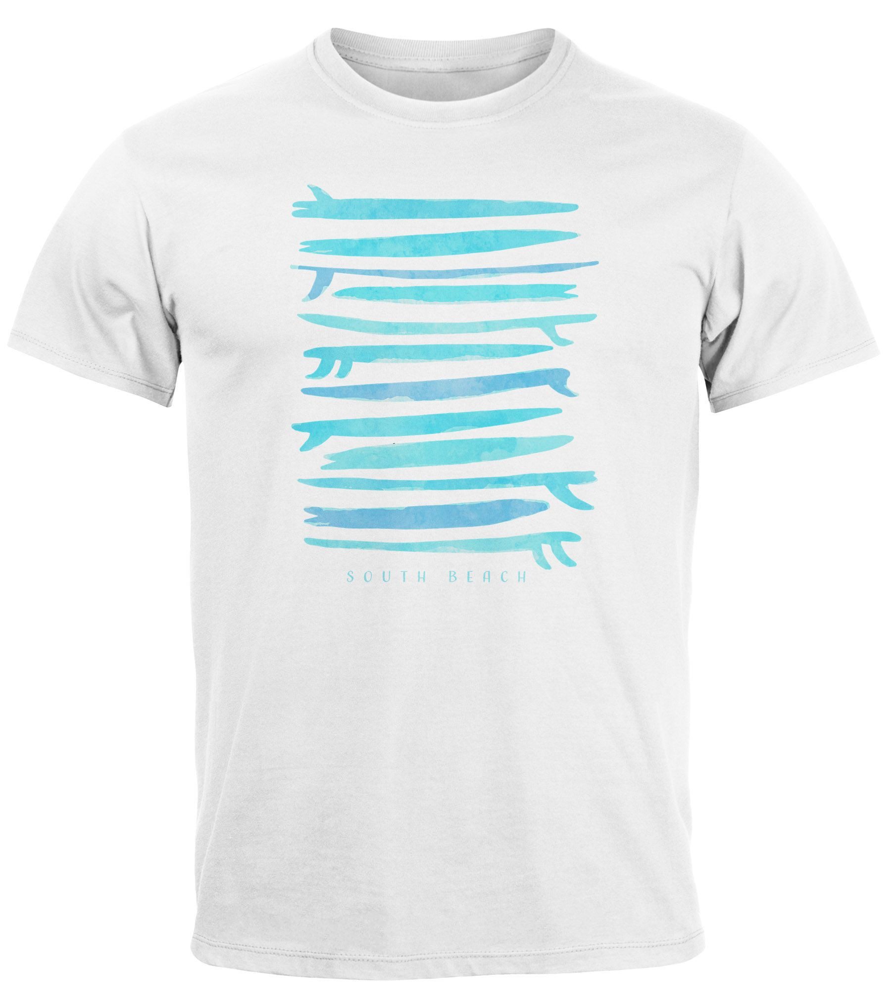 Neverless Print-Shirt Herren T-Shirt Surfboards South günstig online kaufen