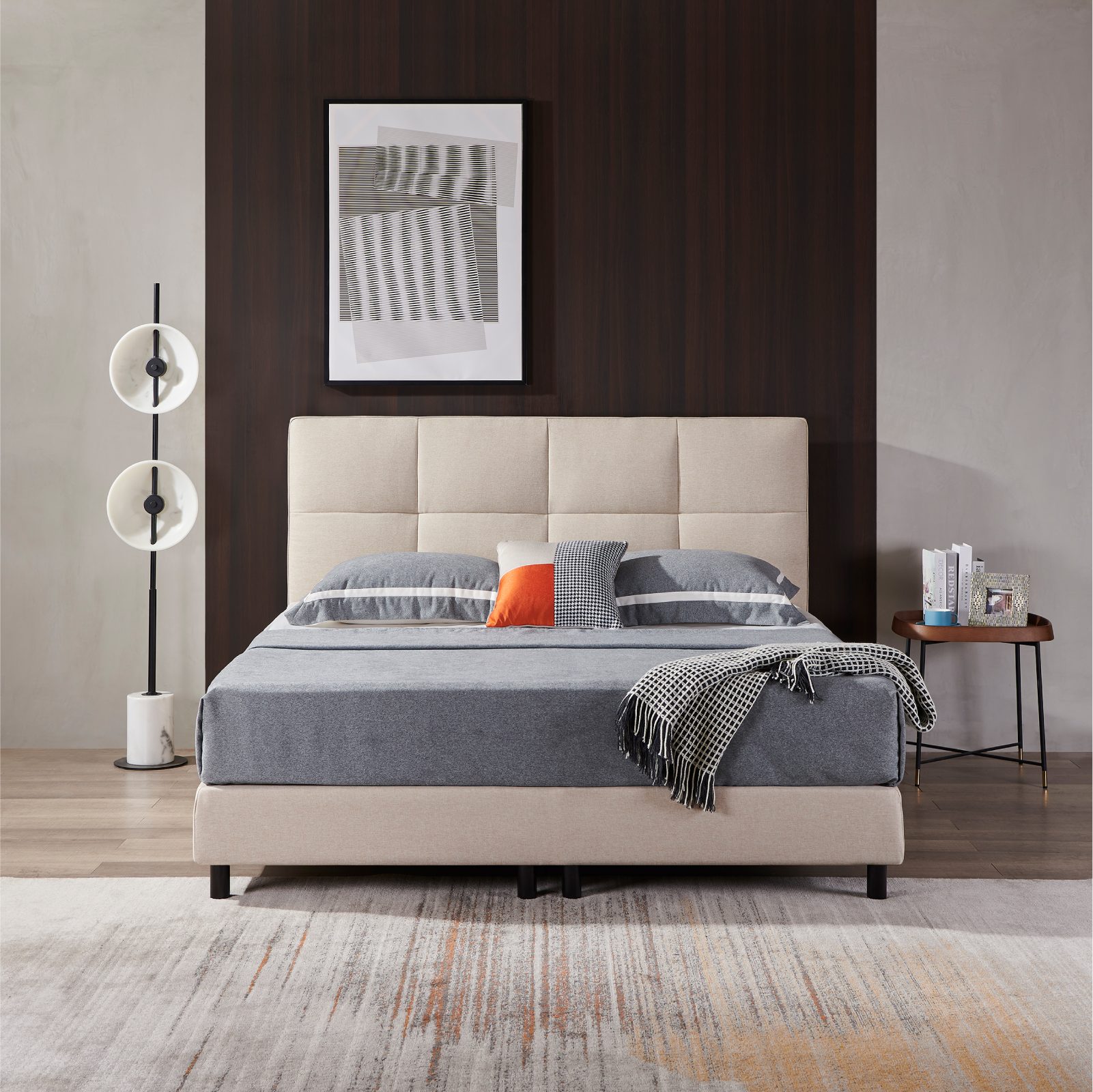 V6 Boxspringbett Modell 213 mit Taschenfederkernmatratze