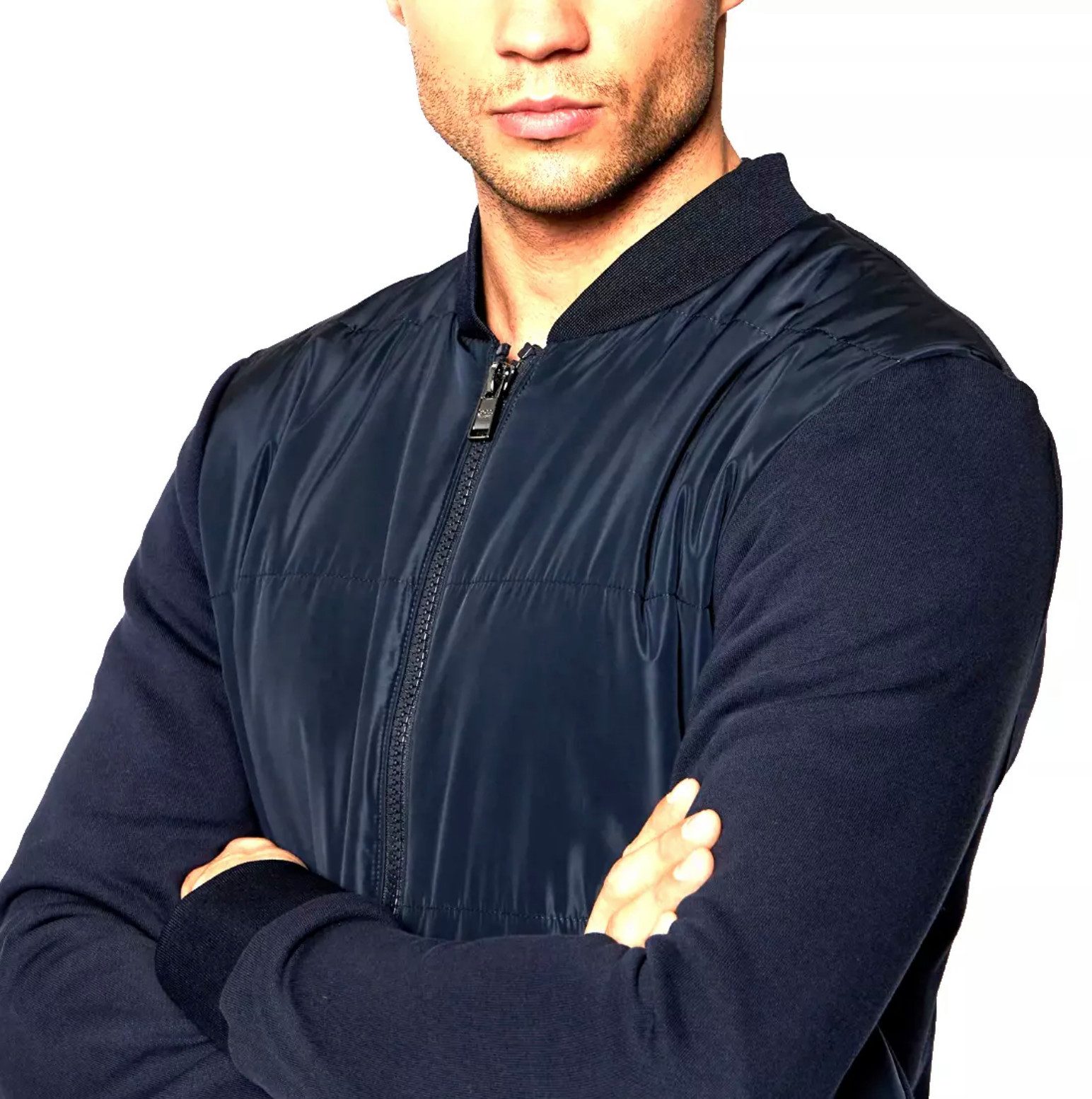 BOSS Hybridjacke Skiles 38 Bomber Blouson Ein vielseitiges Strickteil aus der BOSS BLACK Line