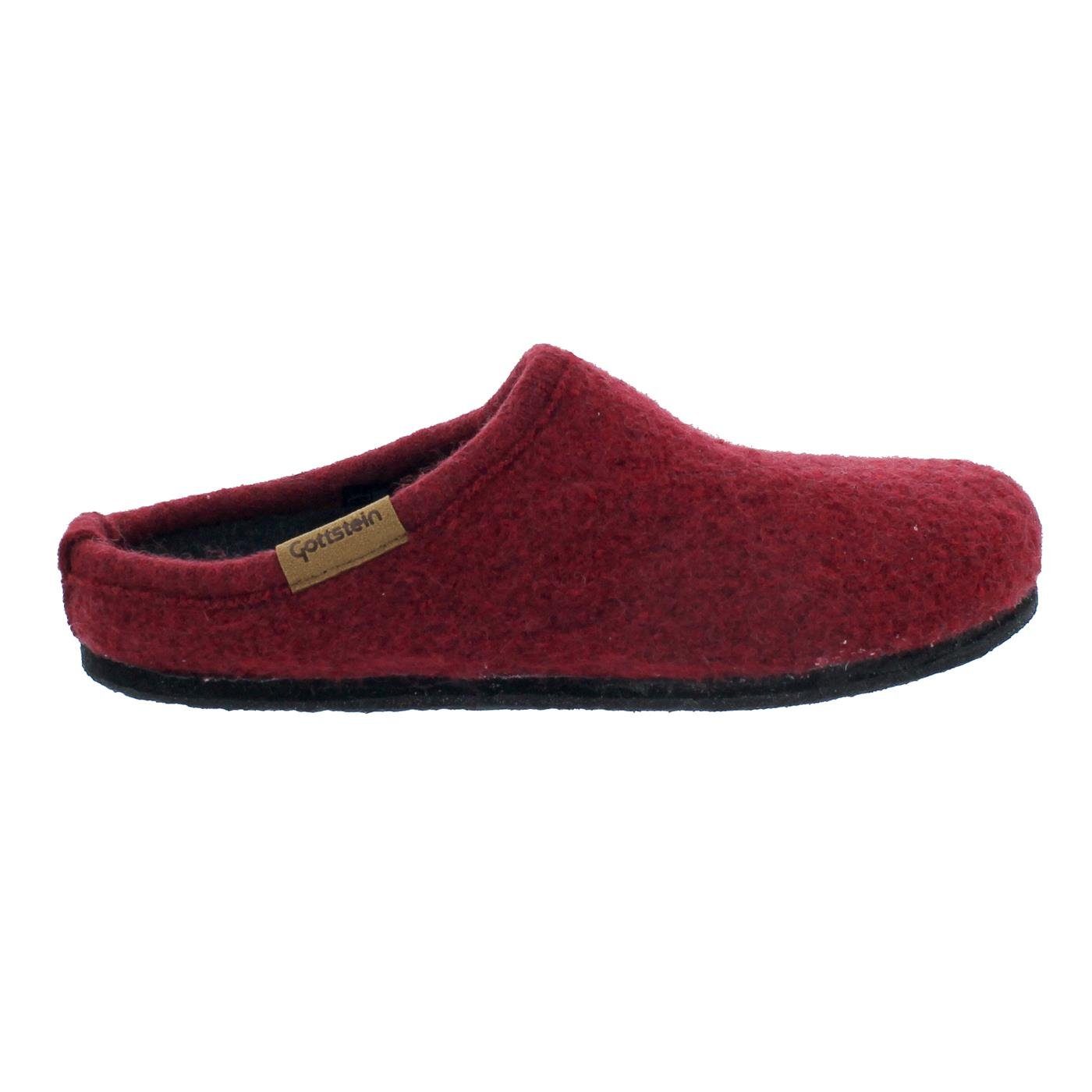 Stegmann Gottstein Schurwoll-Pantoffel, red, Alpine Comfort FE, Wechselfußbett Pantoffel