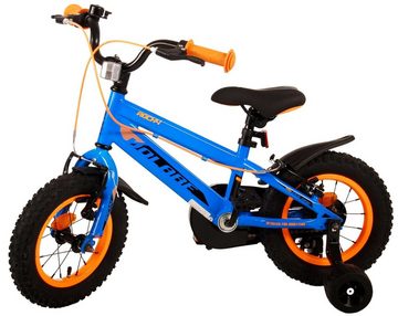 TPFSports Kinderfahrrad Volare Rocky 12 Zoll mit 2x Handbremse, 1 Gang, (Jungs Fahrrad - Rutschfeste Sicherheitsgriffe), Kinder Fahrrad 12 Zoll mit Stützräder und Klingel - Blau