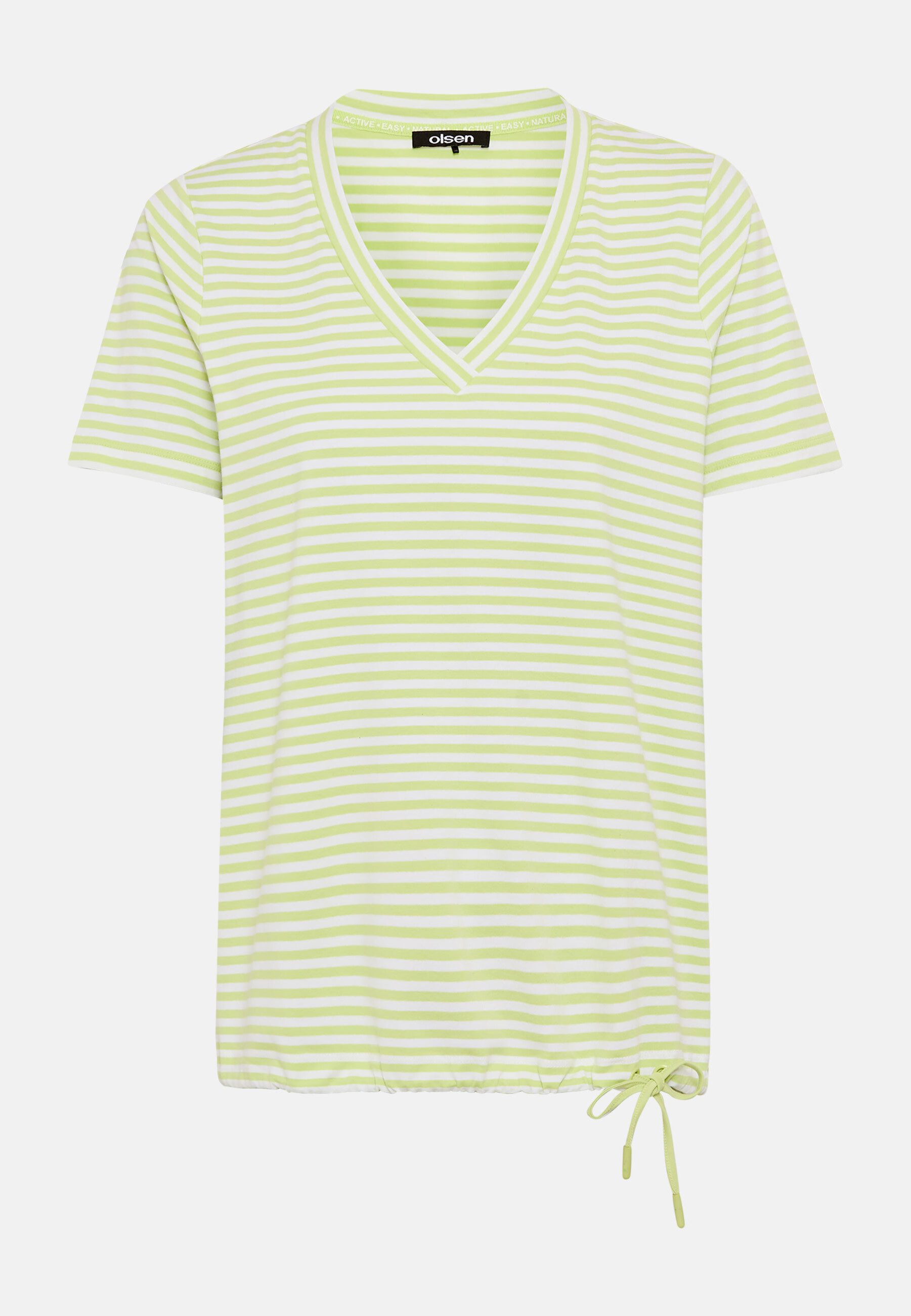 Olsen T-Shirt Shirt mit V-Ausschnitt und Tunnelzug