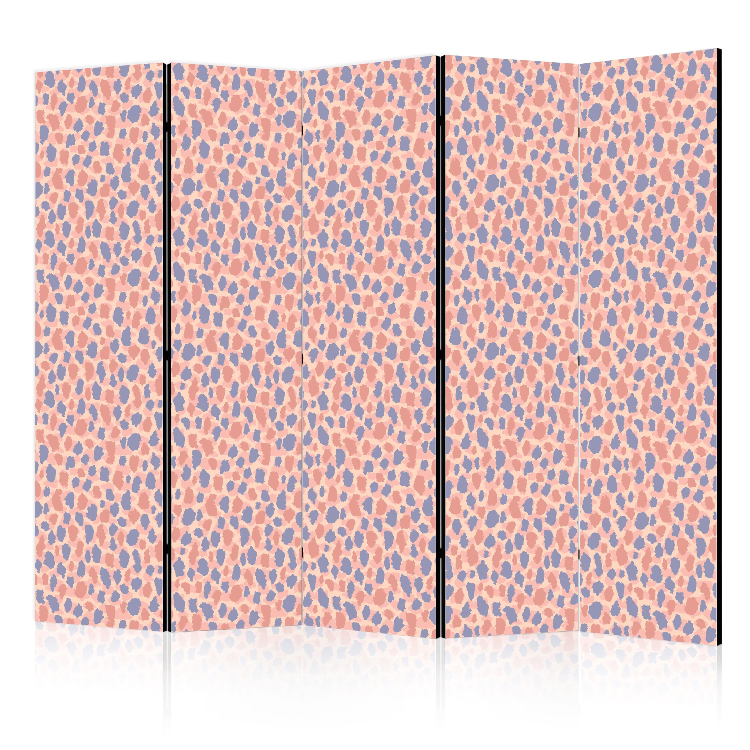 Muralo Paravent 5-teilig Raumteiler klappbar Bunte Punkte Boho (Packung, 1 St., 225x172 cm), 3 Varianten, Für das Wohnzimmer, das Schlafzimmer