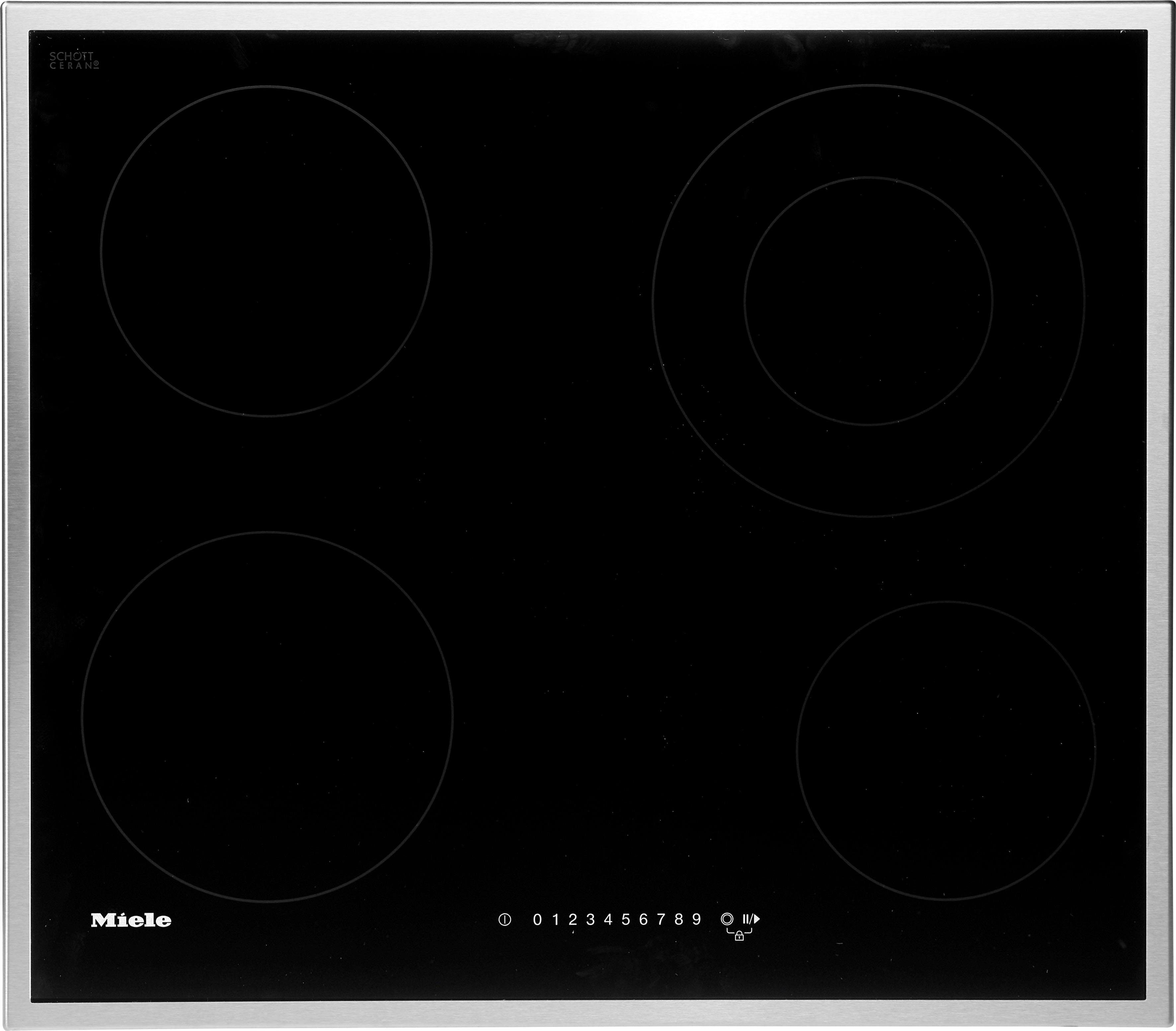 Miele Elektro-Kochfeld KM 6520 FR, Sicher – dreistufige Restwärmeanzeige für jede Kochzone