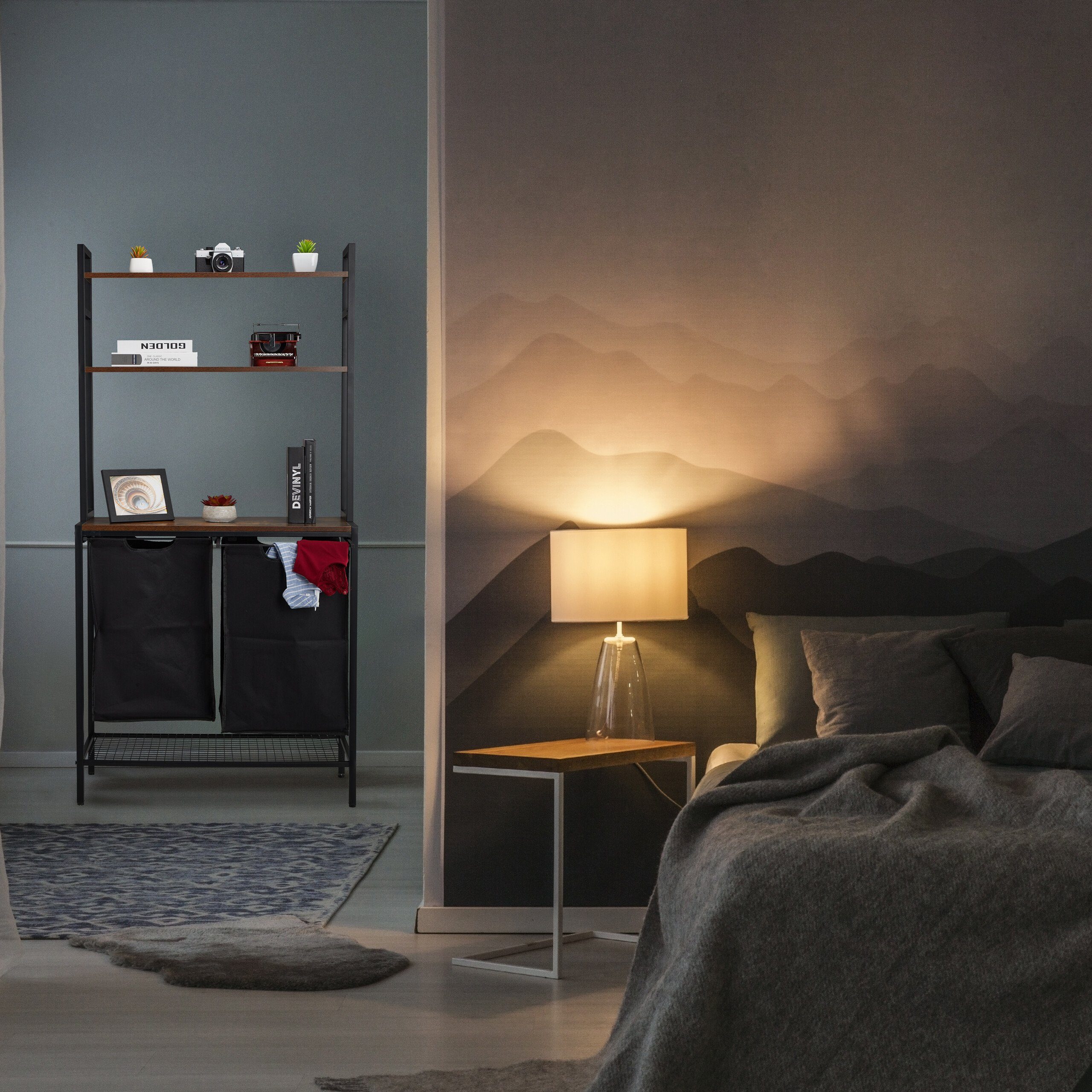 relaxdays Wäschekorb Wäschekorbregal günstig online kaufen