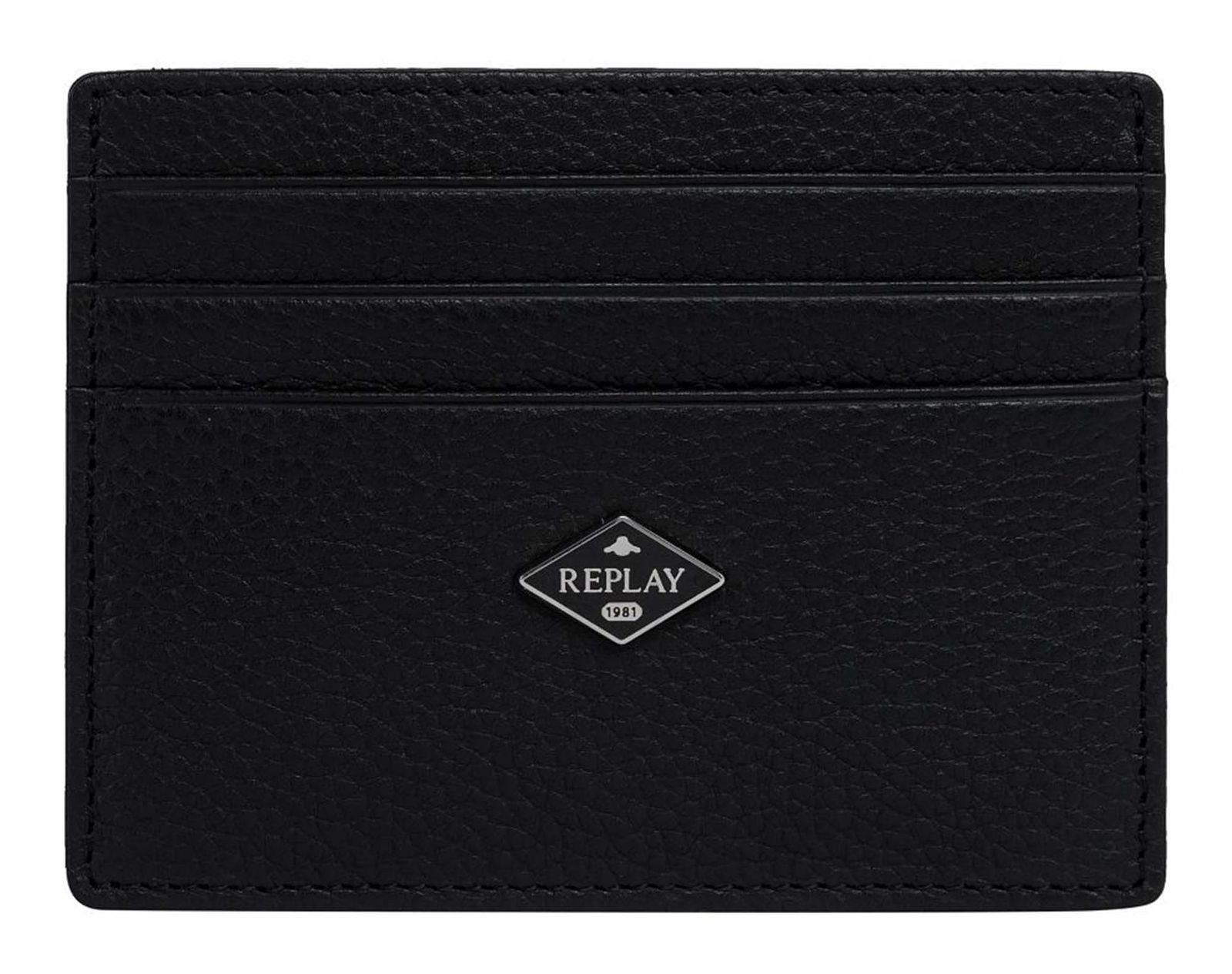 Replay Kartenetui Card Holder, aus echtem Leder mit RFID-Blocker Schutz